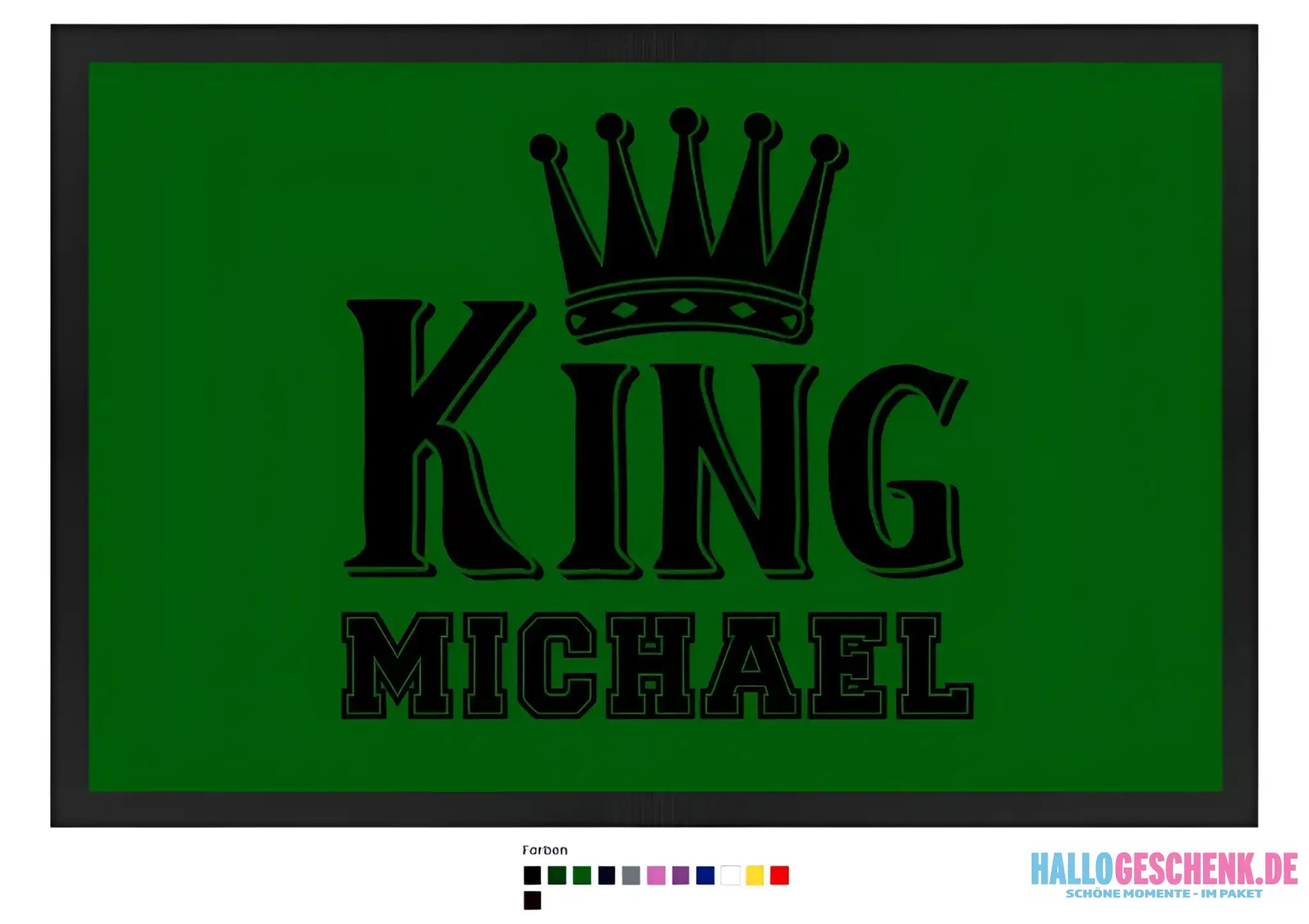 KING + WUNSCHNAME • Fußmatte • Exklusivdesign • personalisiert