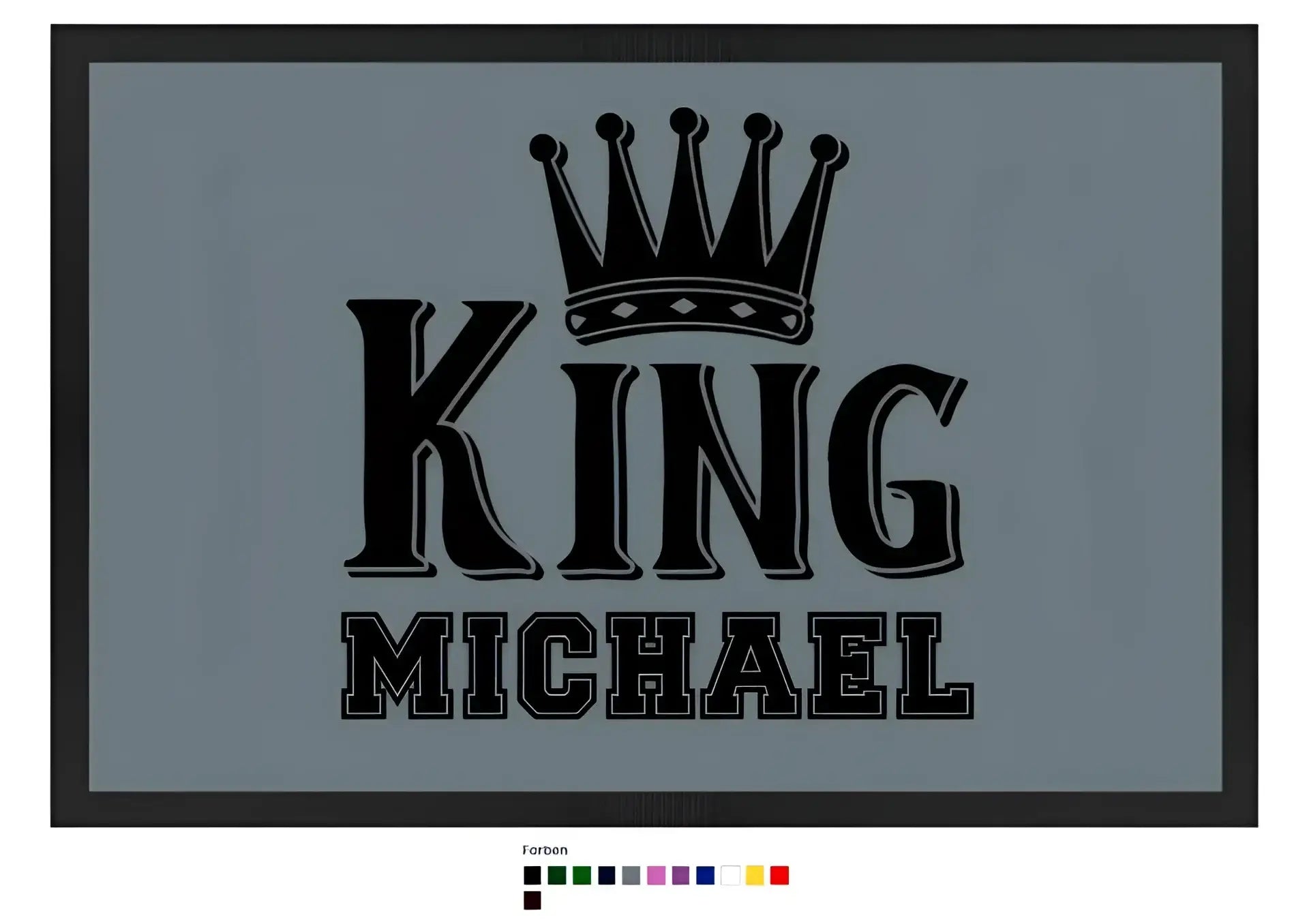 KING + WUNSCHNAME • Fußmatte • Exklusivdesign • personalisiert