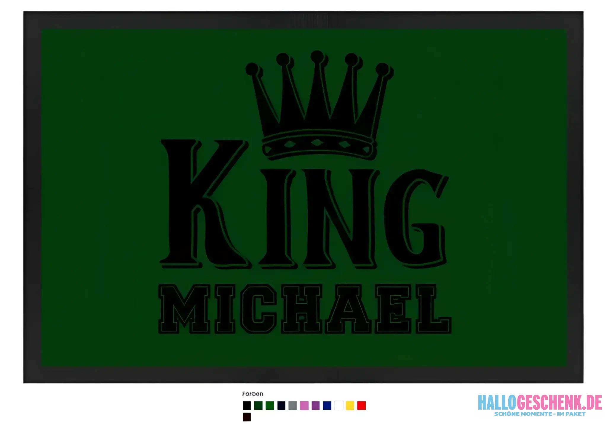 KING + WUNSCHNAME • Fußmatte • Exklusivdesign • personalisiert
