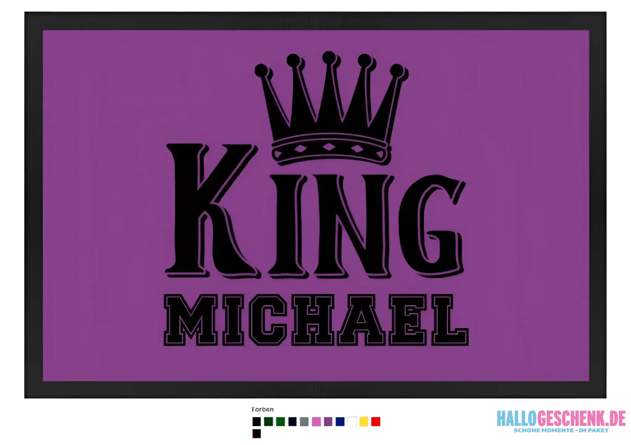 KING + WUNSCHNAME • Fußmatte • Exklusivdesign • personalisiert