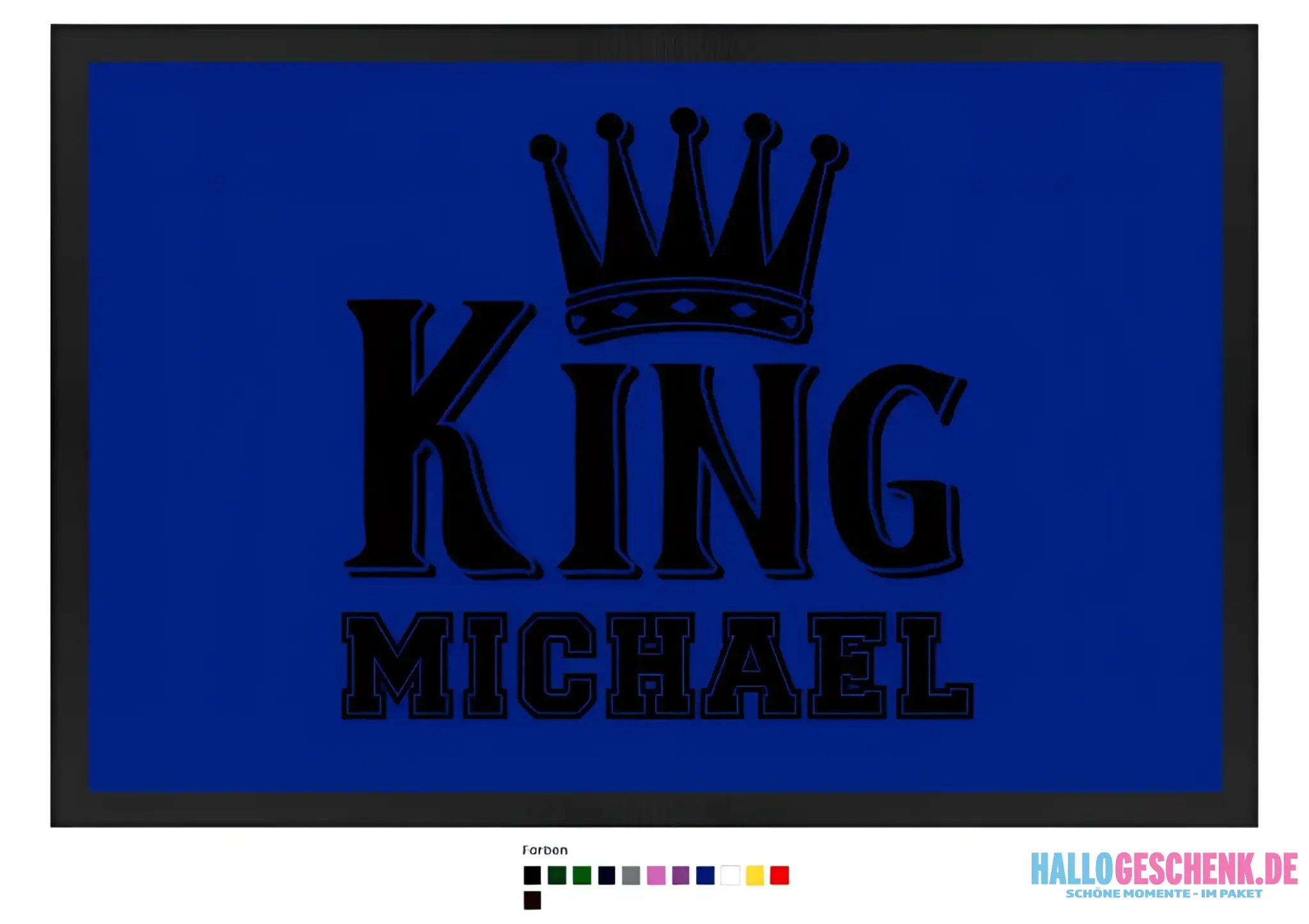 KING + WUNSCHNAME • Fußmatte • Exklusivdesign • personalisiert