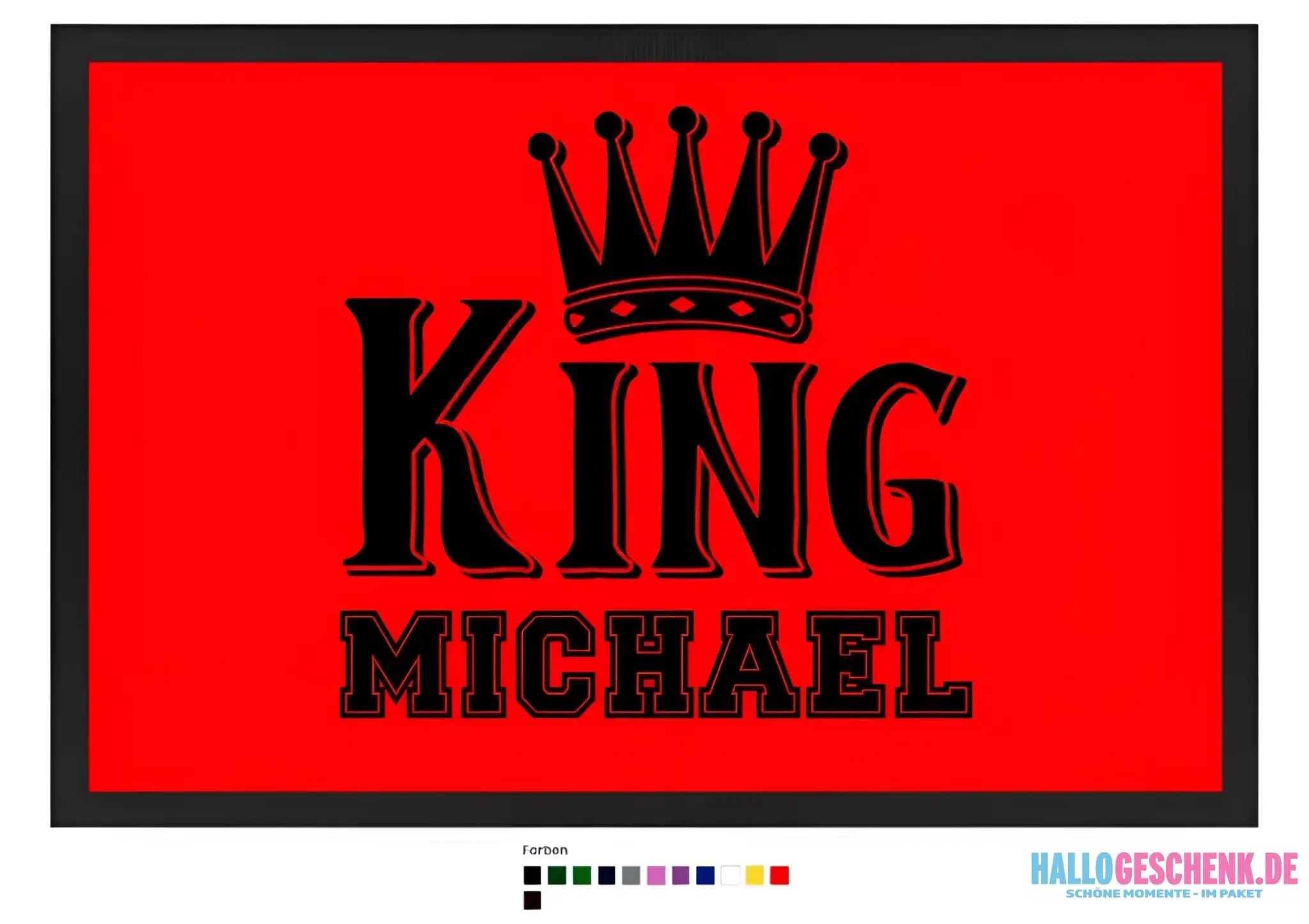KING + WUNSCHNAME • Fußmatte • Exklusivdesign • personalisiert
