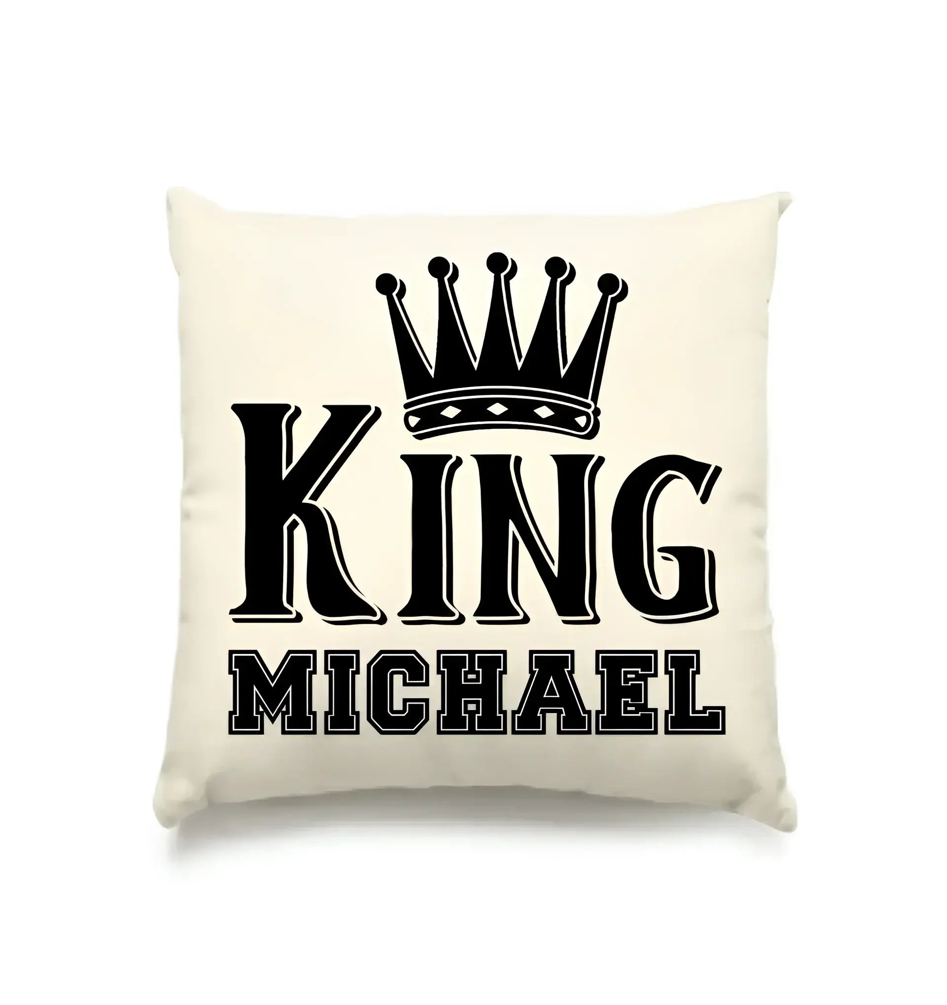 KING + WUNSCHNAME • Kissen 40x40 cm • Exklusivdesign • personalisiert
