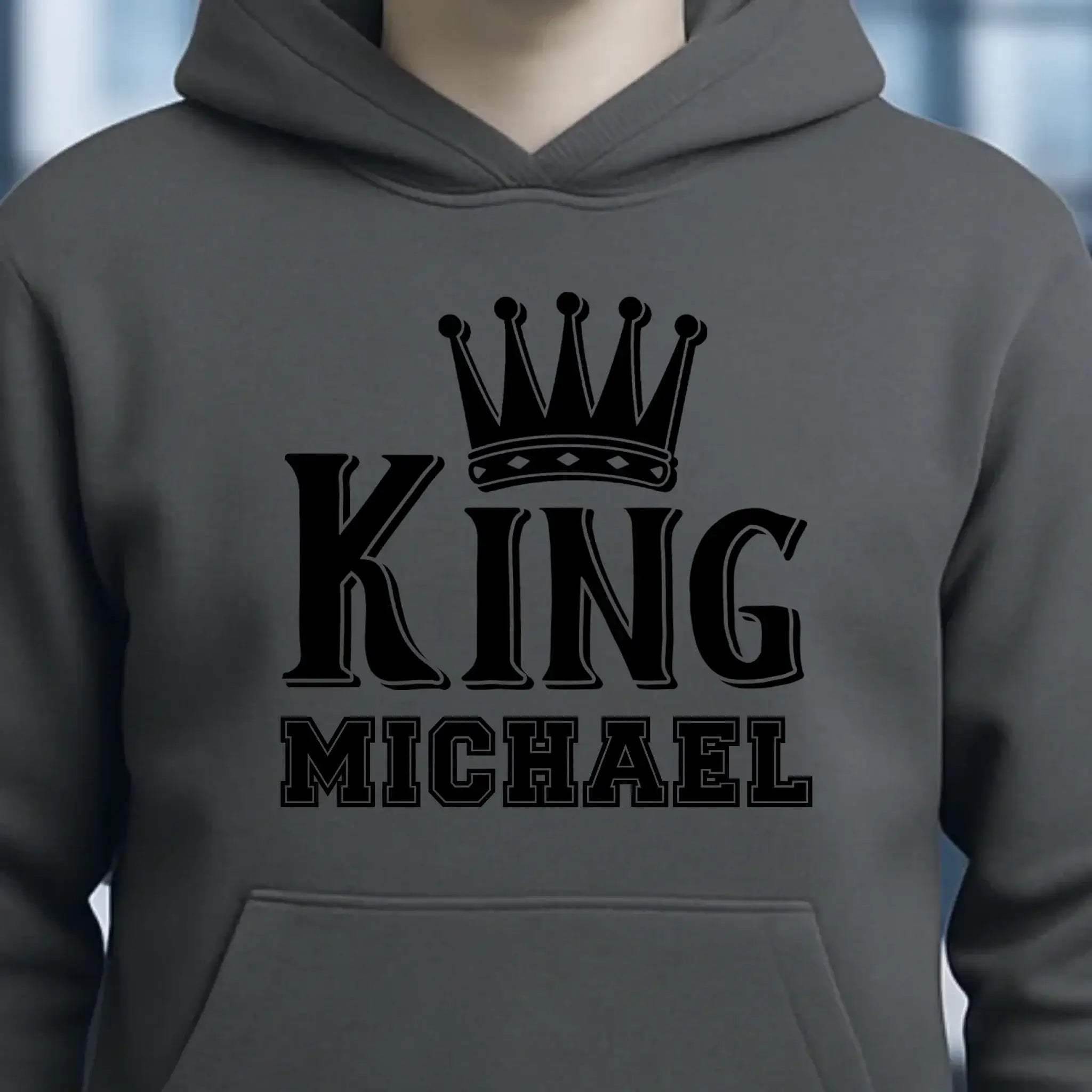 KING + WUNSCHNAME • Unisex Premium Hoodie XS-5XL aus Bio-Baumwolle für Damen & Herren • Exklusivdesign • personalisiert