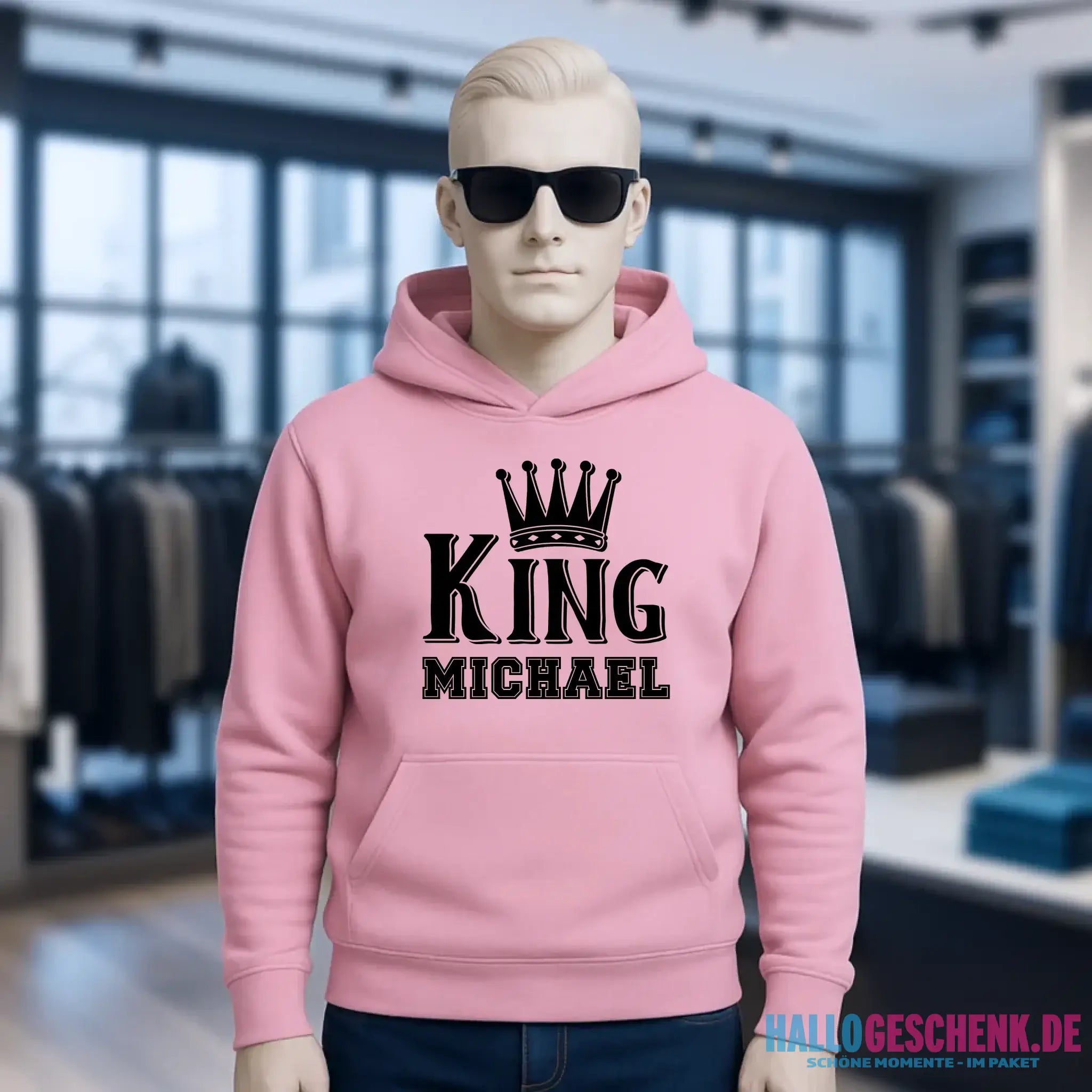 KING + WUNSCHNAME • Unisex Premium Hoodie XS-5XL aus Bio-Baumwolle für Damen & Herren • Exklusivdesign • personalisiert