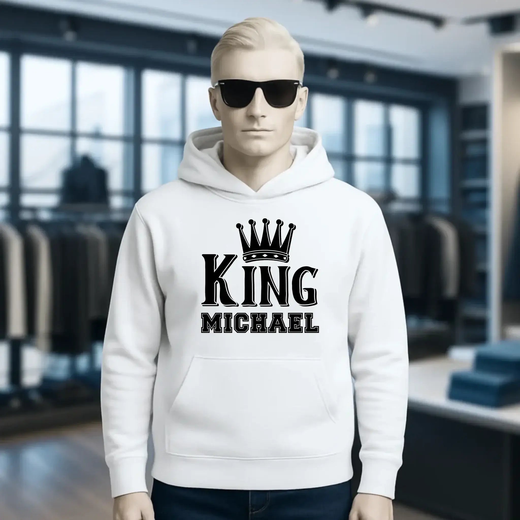 KING + WUNSCHNAME • Unisex Premium Hoodie XS-5XL aus Bio-Baumwolle für Damen & Herren • Exklusivdesign • personalisiert