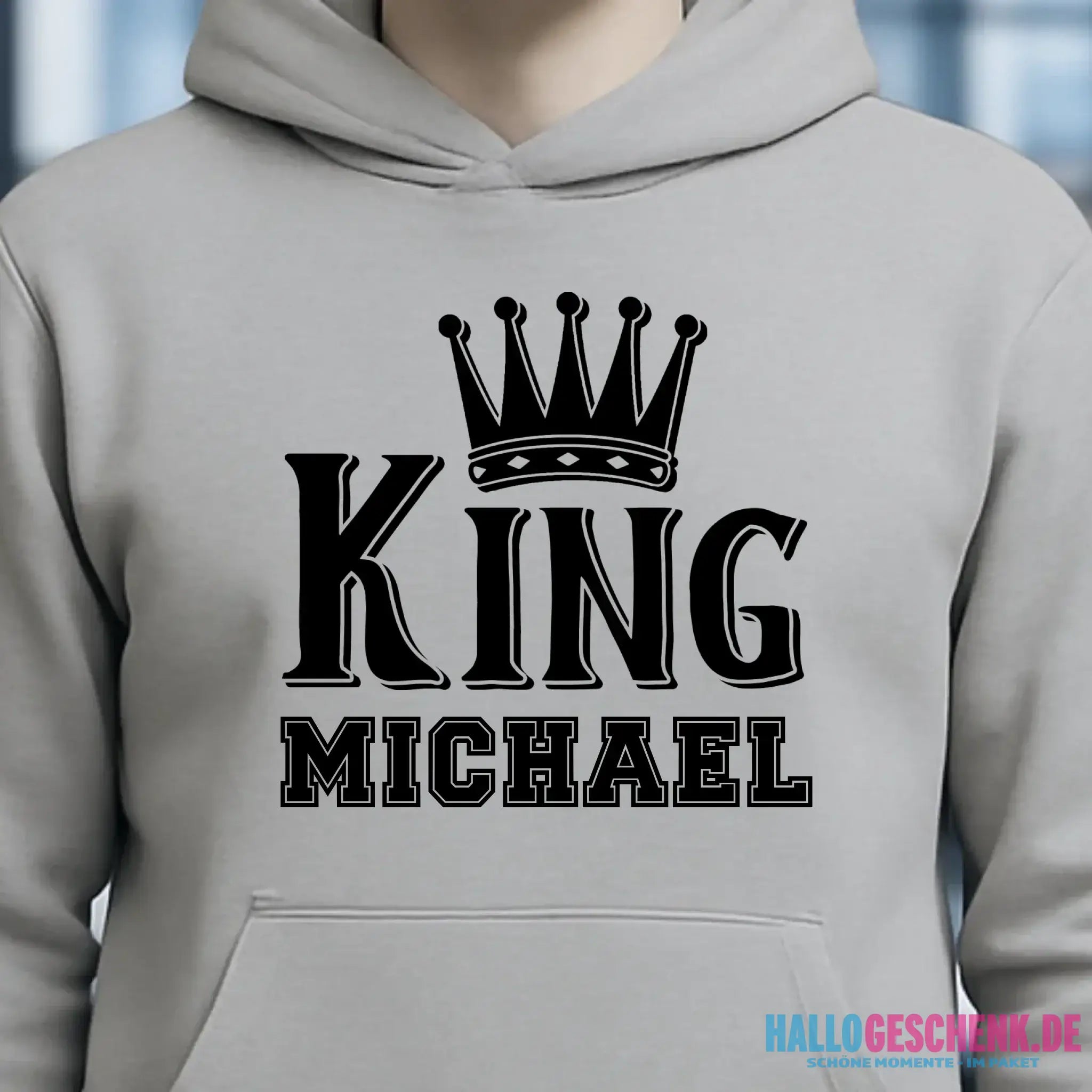 KING + WUNSCHNAME • Unisex Premium Hoodie XS-5XL aus Bio-Baumwolle für Damen & Herren • Exklusivdesign • personalisiert