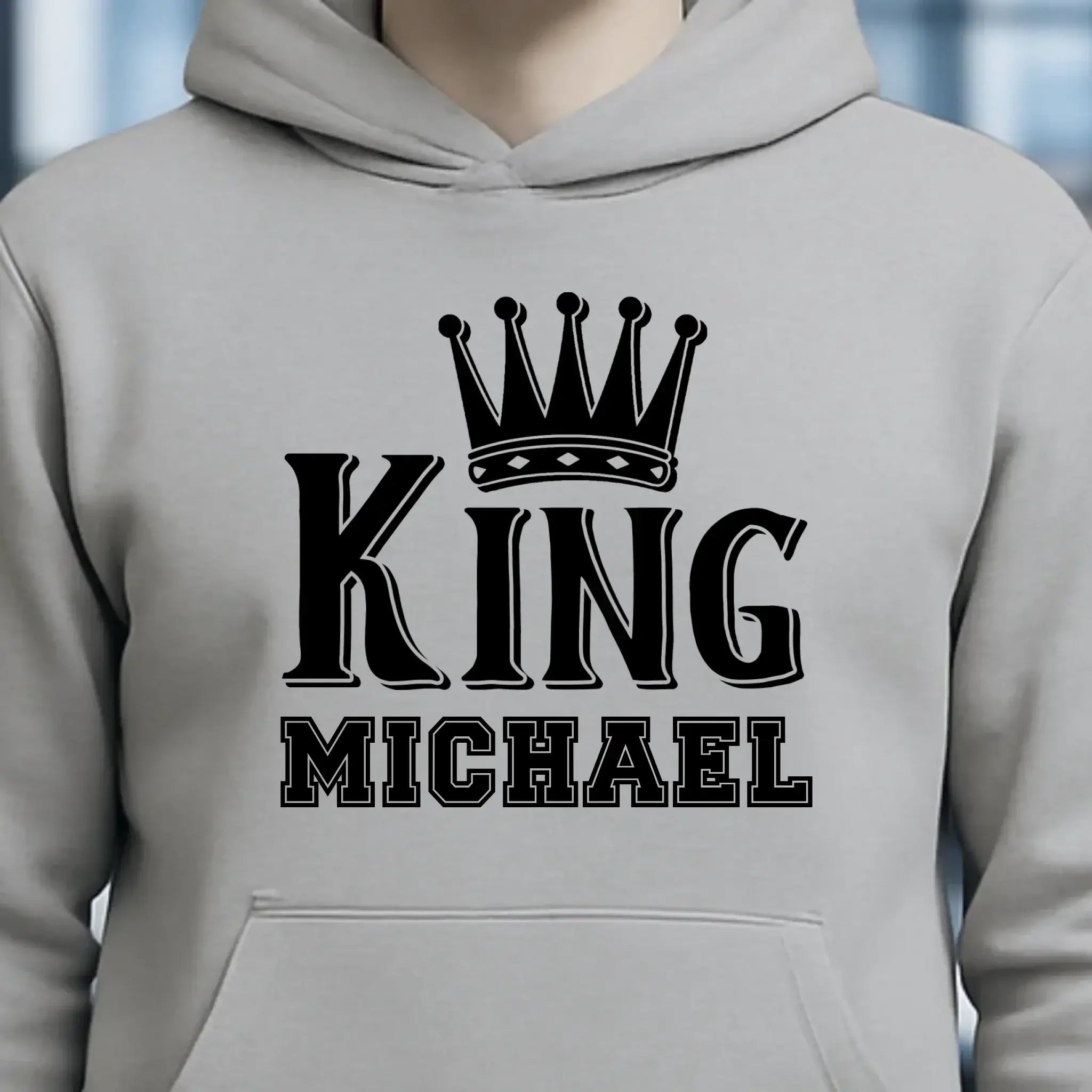KING + WUNSCHNAME • Unisex Premium Hoodie XS-5XL aus Bio-Baumwolle für Damen & Herren • Exklusivdesign • personalisiert