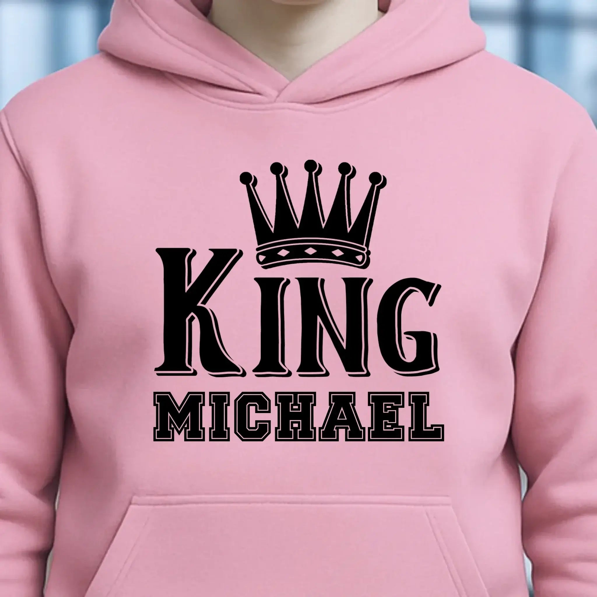 KING + WUNSCHNAME • Unisex Premium Hoodie XS-5XL aus Bio-Baumwolle für Damen & Herren • Exklusivdesign • personalisiert