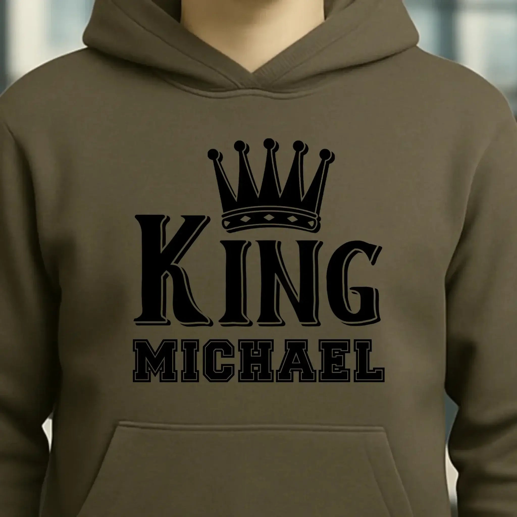 KING + WUNSCHNAME • Unisex Premium Hoodie XS-5XL aus Bio-Baumwolle für Damen & Herren • Exklusivdesign • personalisiert