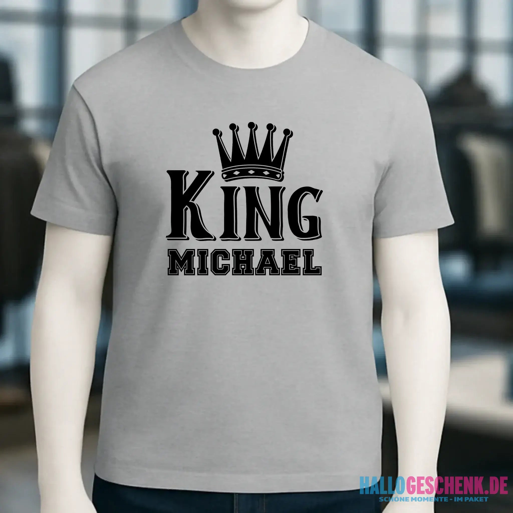 KING + WUNSCHNAME • Unisex Premium T-Shirt XS-5XL aus Bio-Baumwolle für Damen & Herren • Exklusivdesign • personalisiert