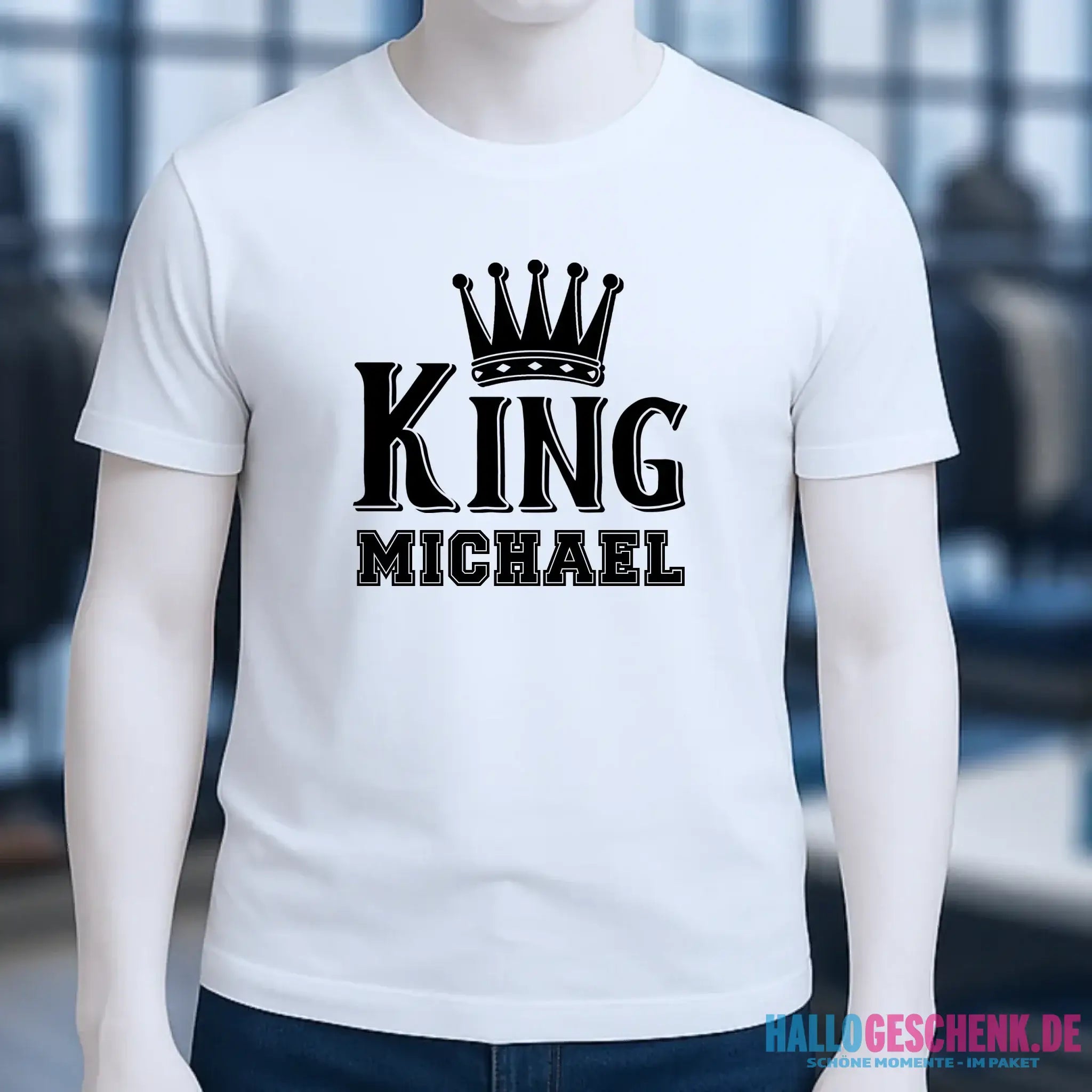 KING + WUNSCHNAME • Unisex Premium T-Shirt XS-5XL aus Bio-Baumwolle für Damen & Herren • Exklusivdesign • personalisiert