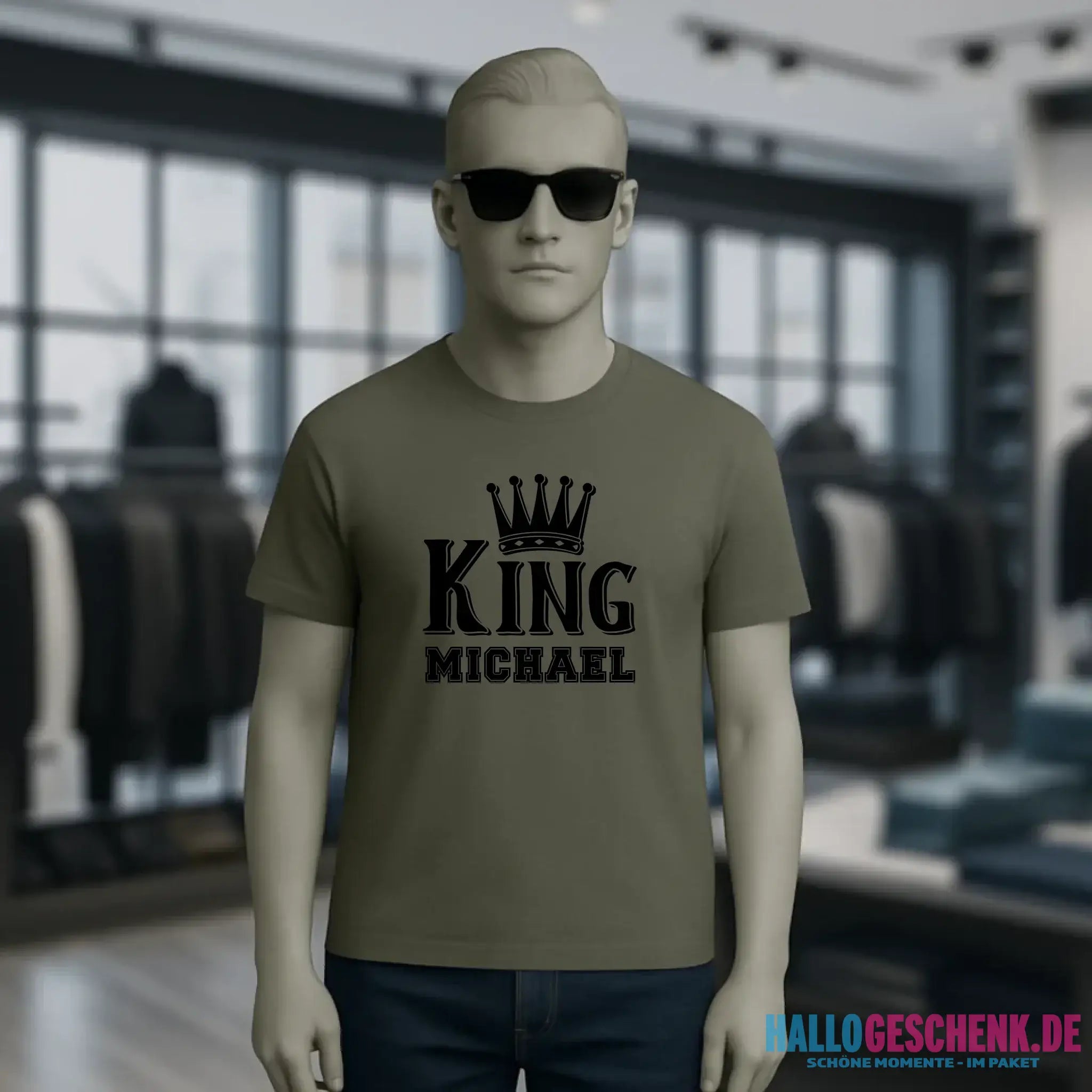 KING + WUNSCHNAME • Unisex Premium T-Shirt XS-5XL aus Bio-Baumwolle für Damen & Herren • Exklusivdesign • personalisiert