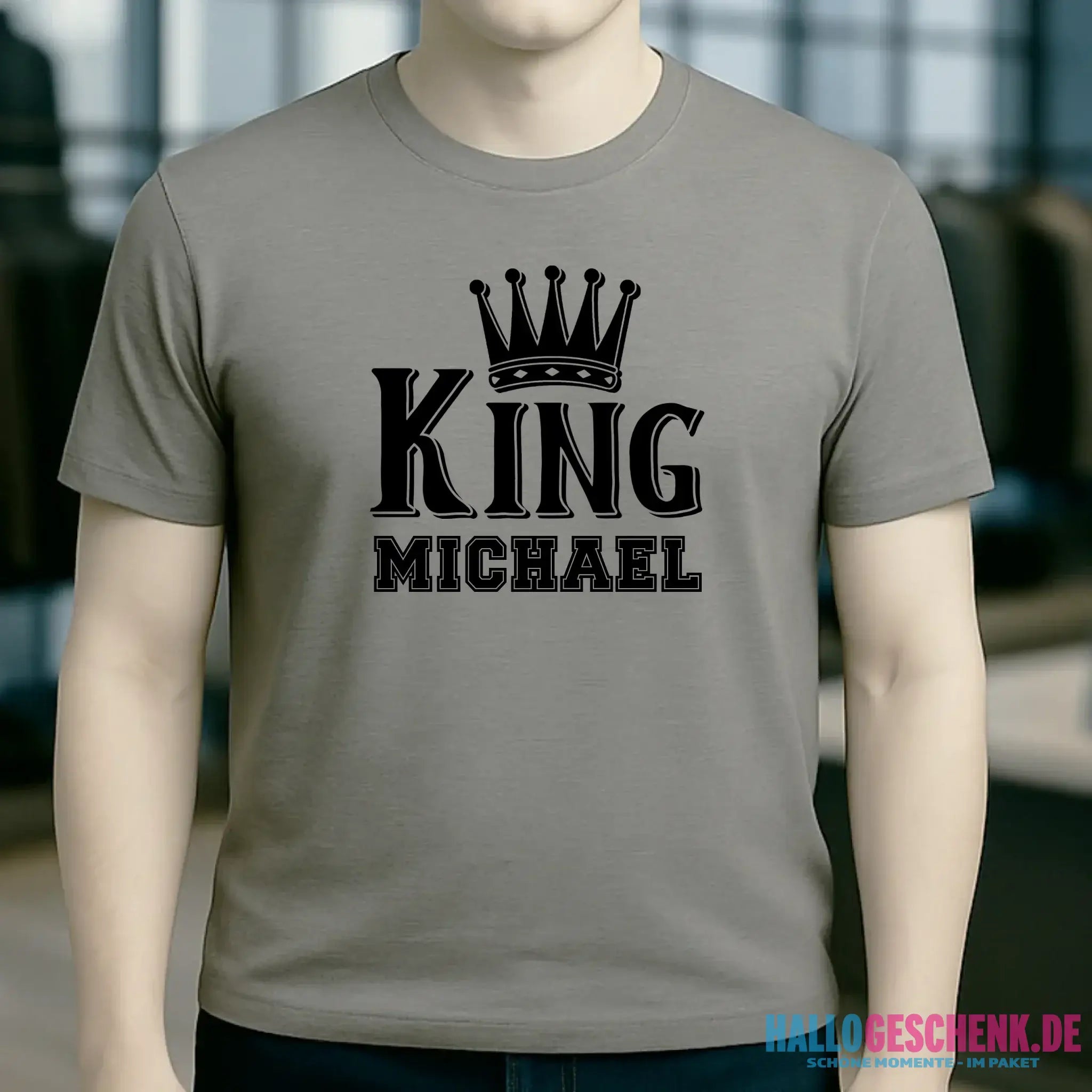 KING + WUNSCHNAME • Unisex Premium T-Shirt XS-5XL aus Bio-Baumwolle für Damen & Herren • Exklusivdesign • personalisiert