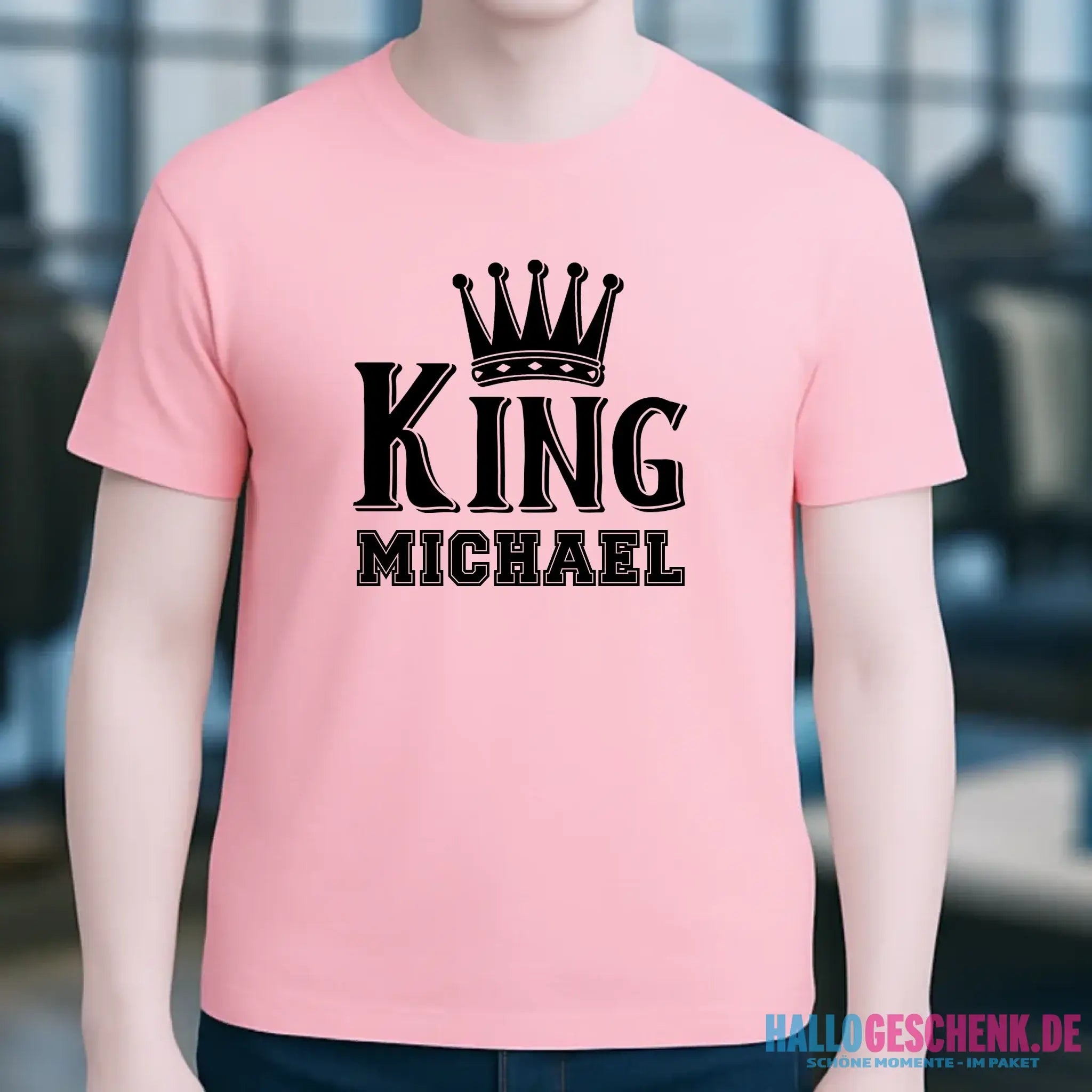 KING + WUNSCHNAME • Unisex Premium T-Shirt XS-5XL aus Bio-Baumwolle für Damen & Herren • Exklusivdesign • personalisiert