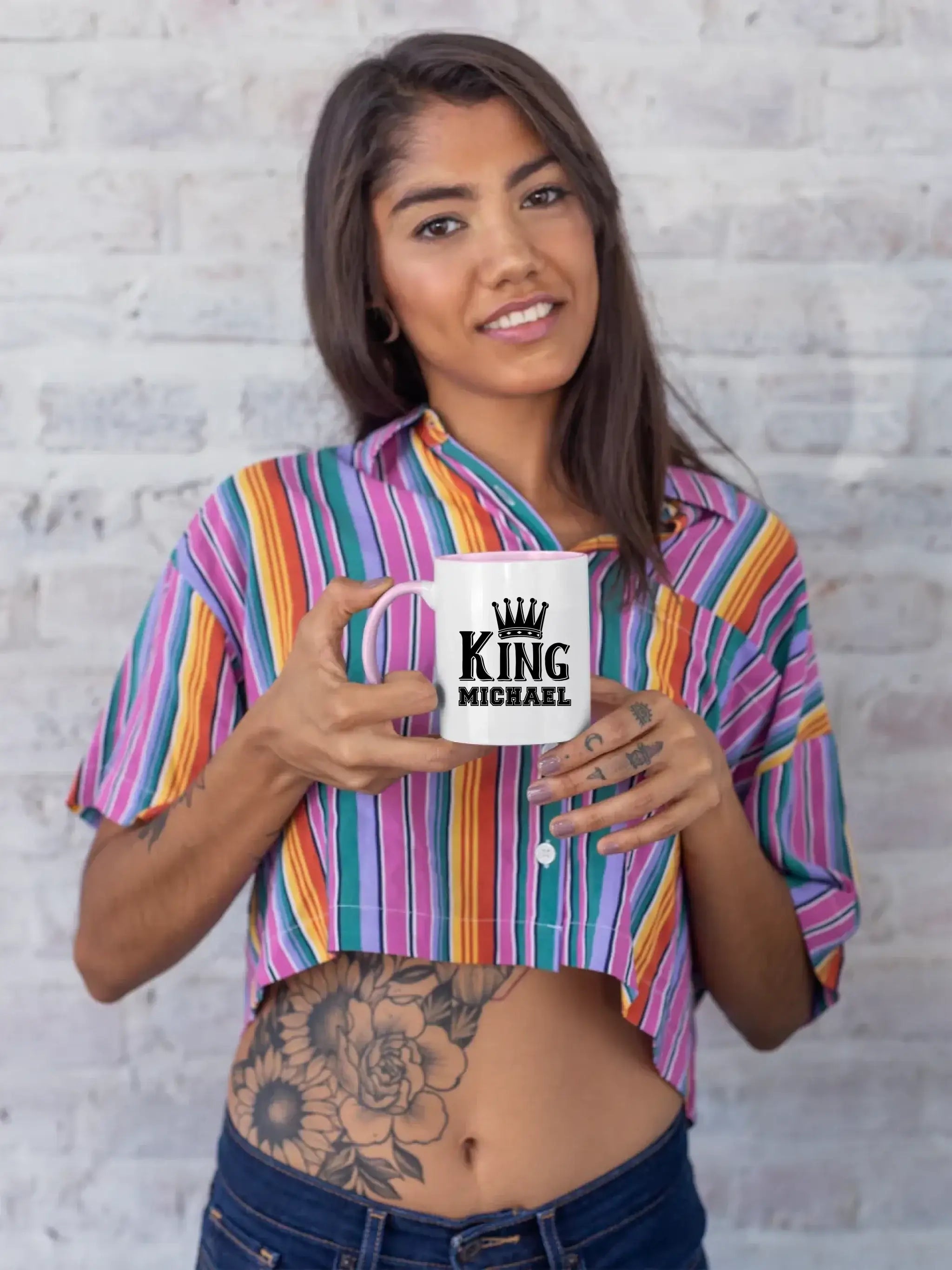 KING + WUNSCHNAME • zweifarbige Tasse • Exklusivdesign • personalisiert