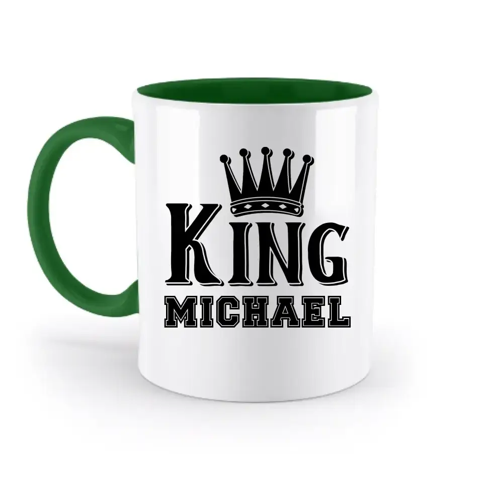 KING + WUNSCHNAME • zweifarbige Tasse • Exklusivdesign • personalisiert