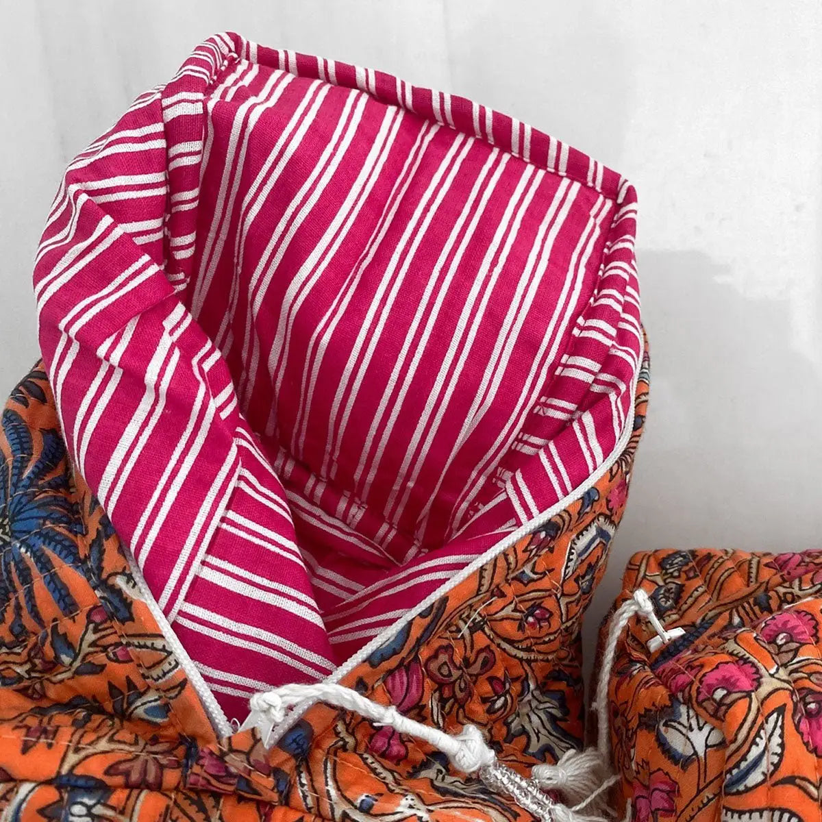 Kosmetiktasche ’orange palm’ - handgefertigte Taschen