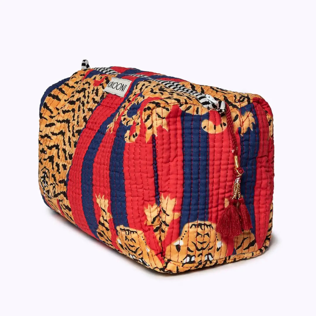 Kosmetiktasche ’Poppy Tiger Diva’ - handgefertigte Taschen