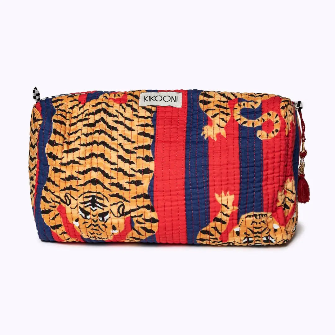 Kosmetiktasche ’Poppy Tiger Diva’ - handgefertigte Taschen