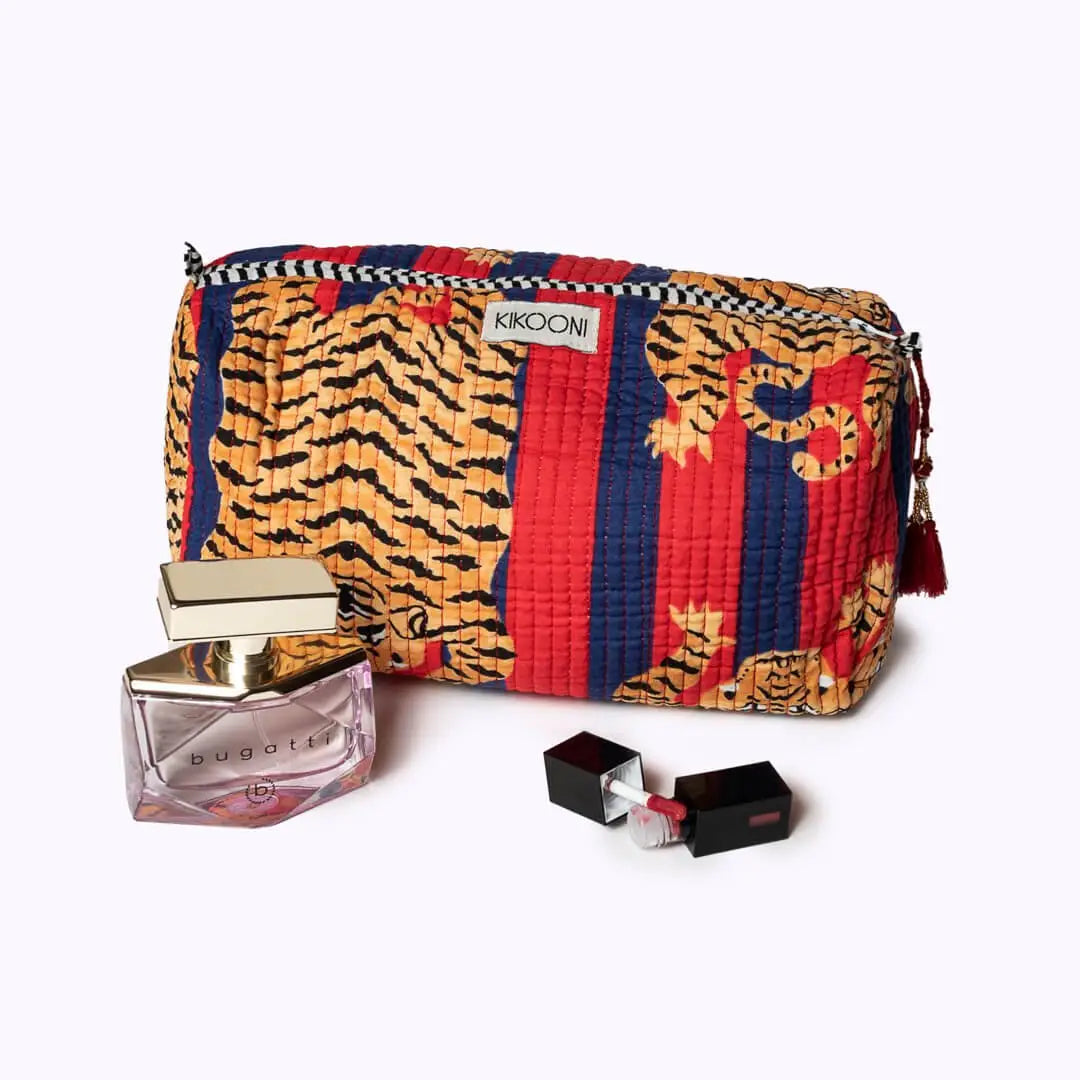 Kosmetiktasche ’Poppy Tiger Diva’ - handgefertigte Taschen