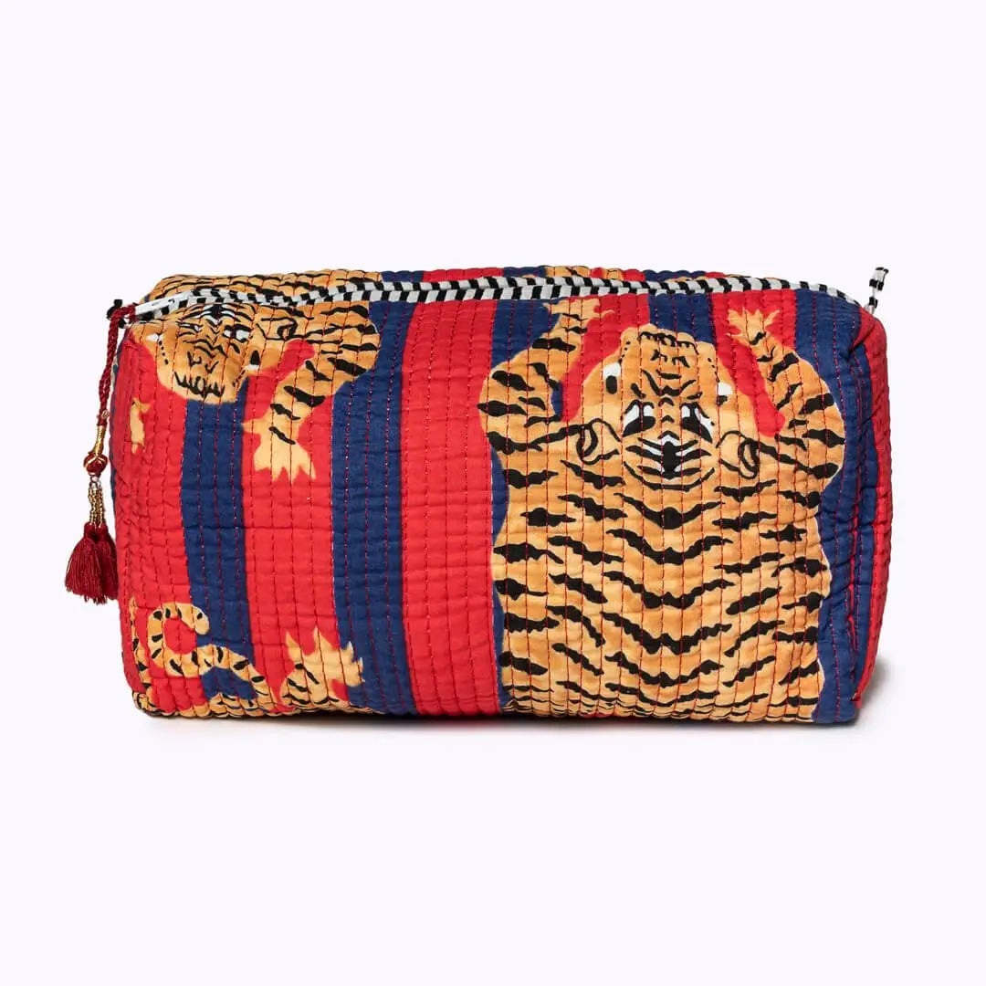 Kosmetiktasche ’Poppy Tiger Diva’ - handgefertigte Taschen