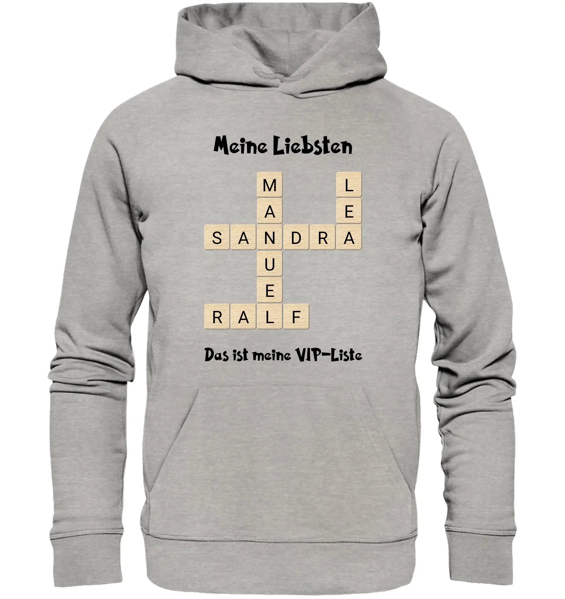 Kreuzwort-Motiv • mehrere Artikel • ’Statement-Collection’ • Wunschtext • Mein Motiv - Unisex Hoodie • Bio Premium Plus