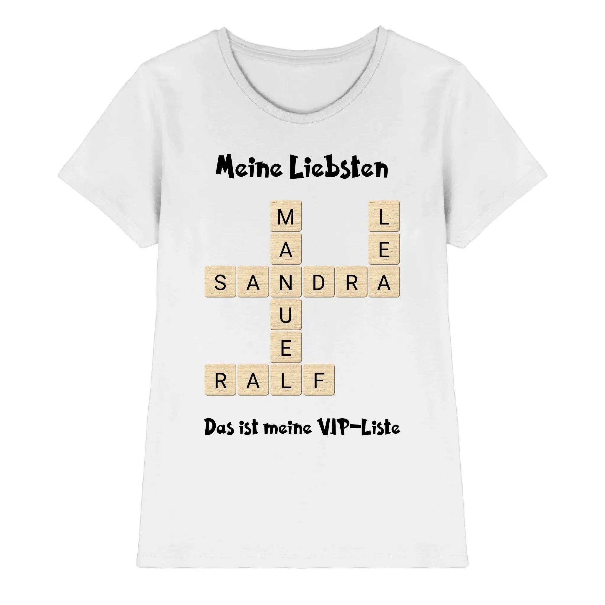 Kreuzwort-Motiv • mehrere Artikel • ’Statement-Collection’ • Wunschtext • Mein Motiv - Premium Damen T-Shirt Bio