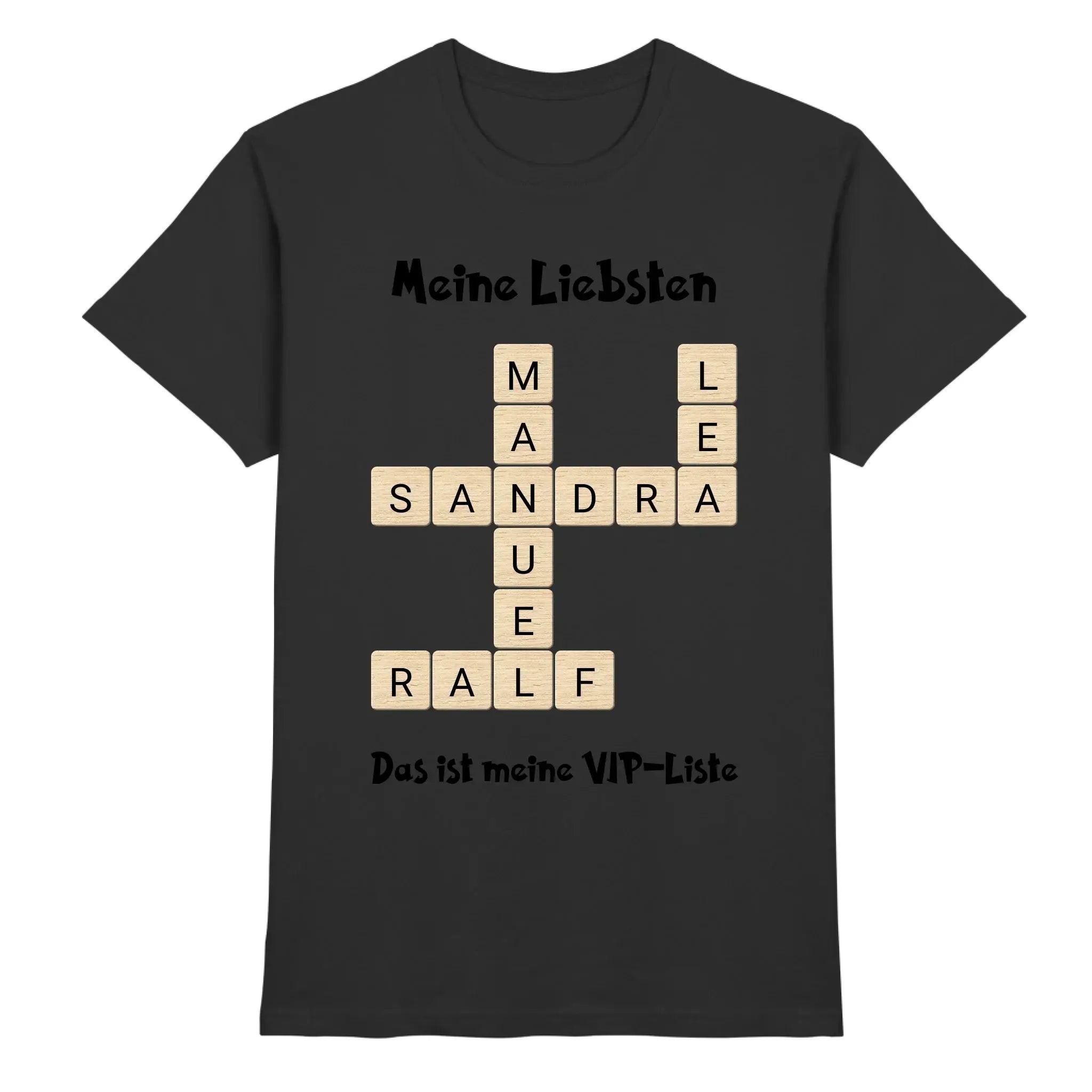 Kreuzwort-Motiv • mehrere Artikel • ’Statement-Collection’ • Wunschtext • Mein Motiv - Premium Herren T-Shirt / Black