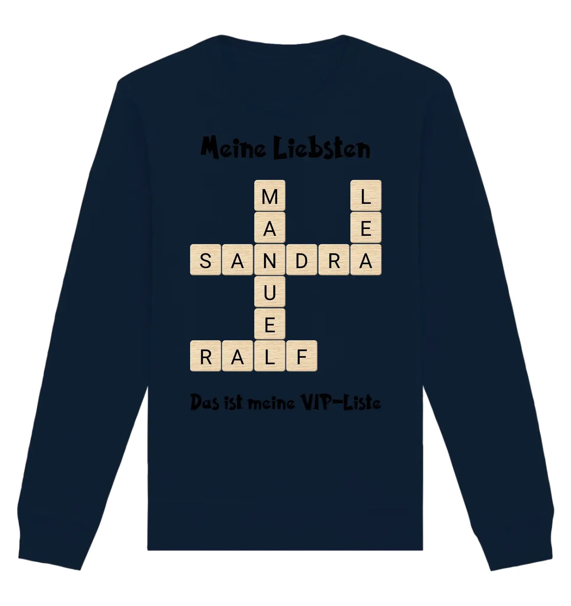 Kreuzwort-Motiv • mehrere Artikel • ’Statement-Collection’ • Wunschtext • Mein Motiv - Unisex Sweatshirt • Bio Premium
