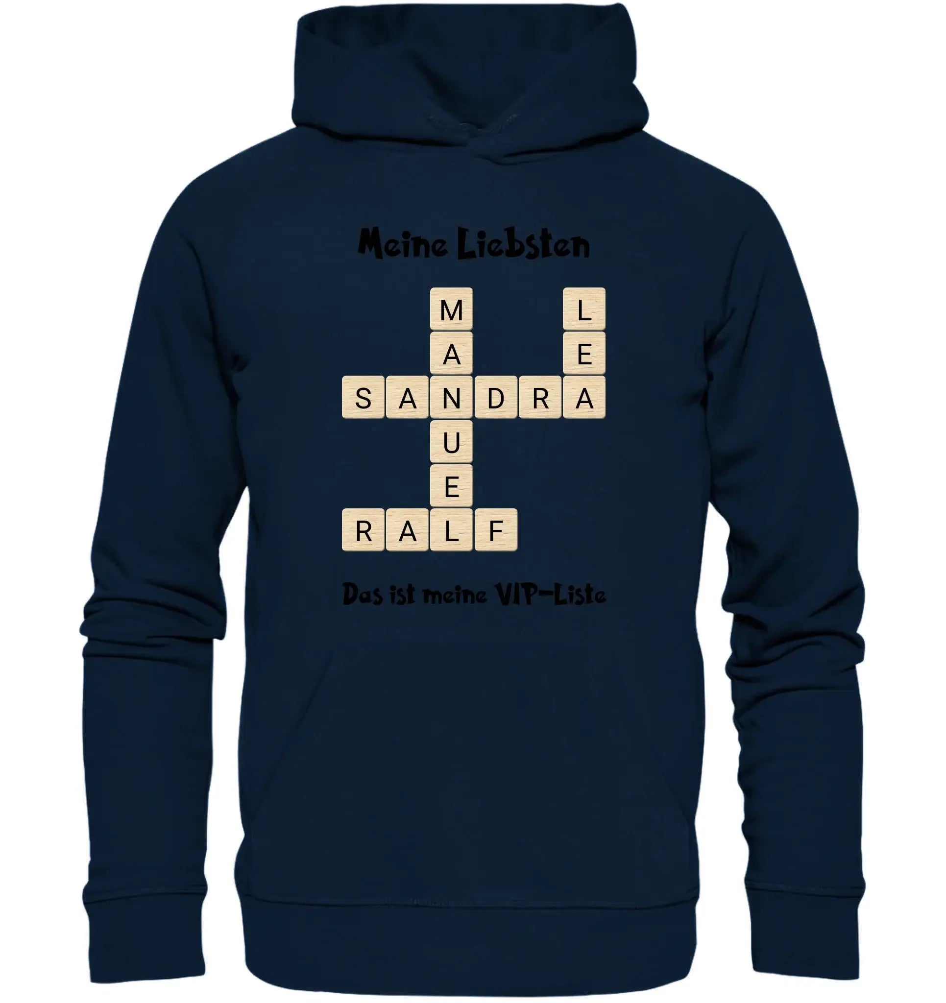 Kreuzwort-Motiv • mehrere Artikel • ’Statement-Collection’ • Wunschtext • Mein Motiv - Unisex Hoodie • Bio Premium Plus