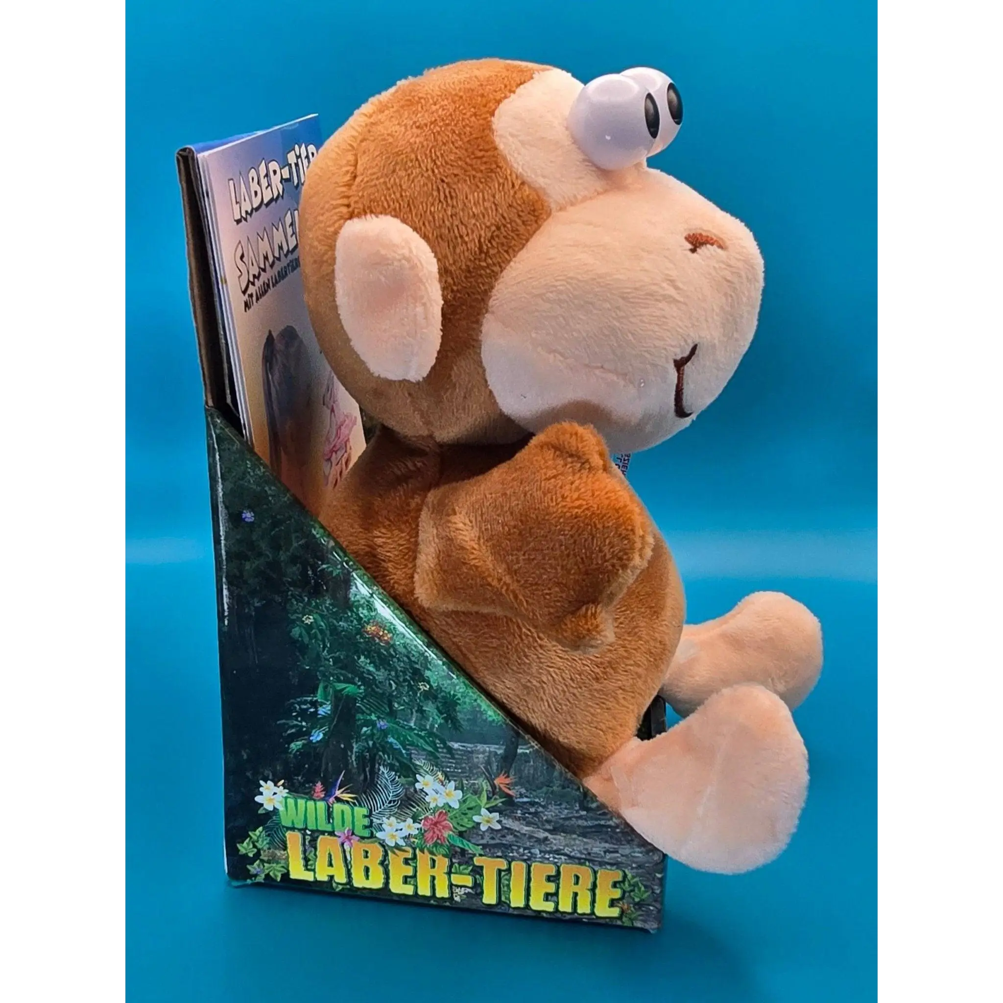 Laber-Affe ZULU, der alles nachplappert • inkl. Batterien • 18x12x16cm • Labertiere