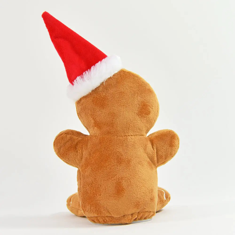 Laber-Lebkuchenmann GINNY der alles nachplappert • inkl Batterien • 17x16x17,5cm • Labertiere