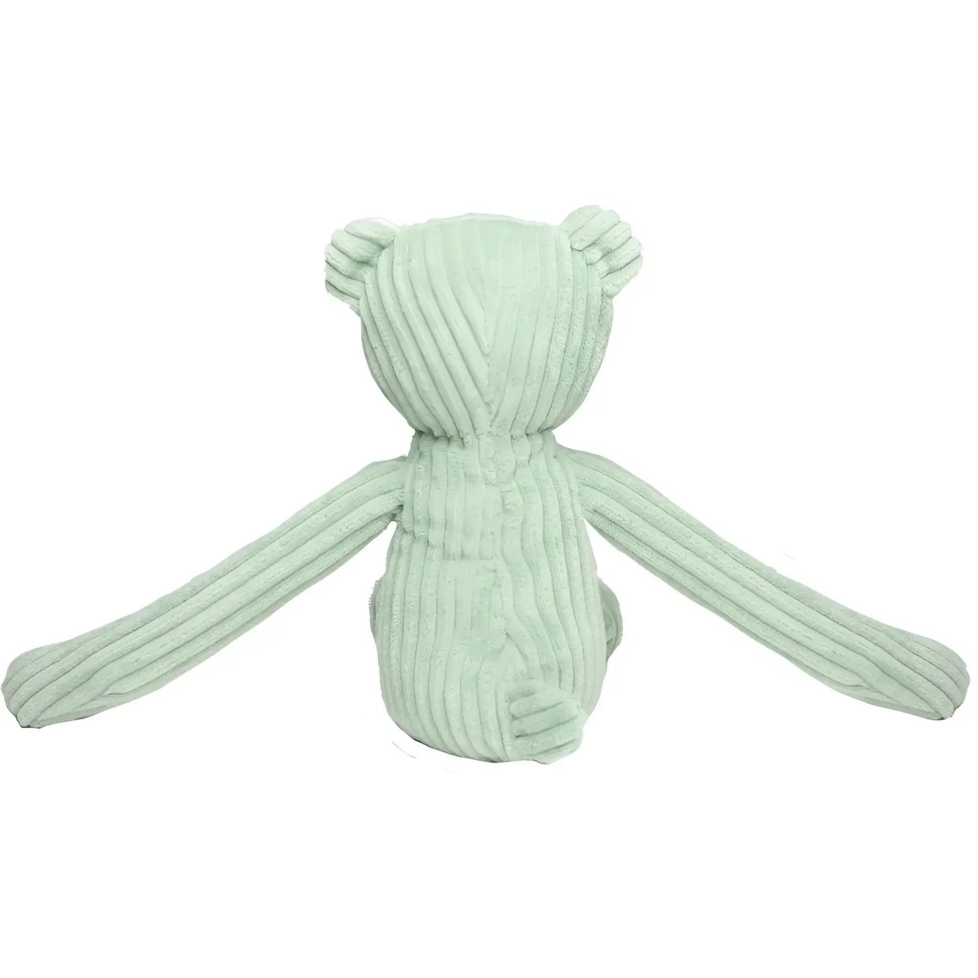A weiches mintgrünes kordbärchen mit langen gerippten armen und ohren aus der lanky quartett minifeet set