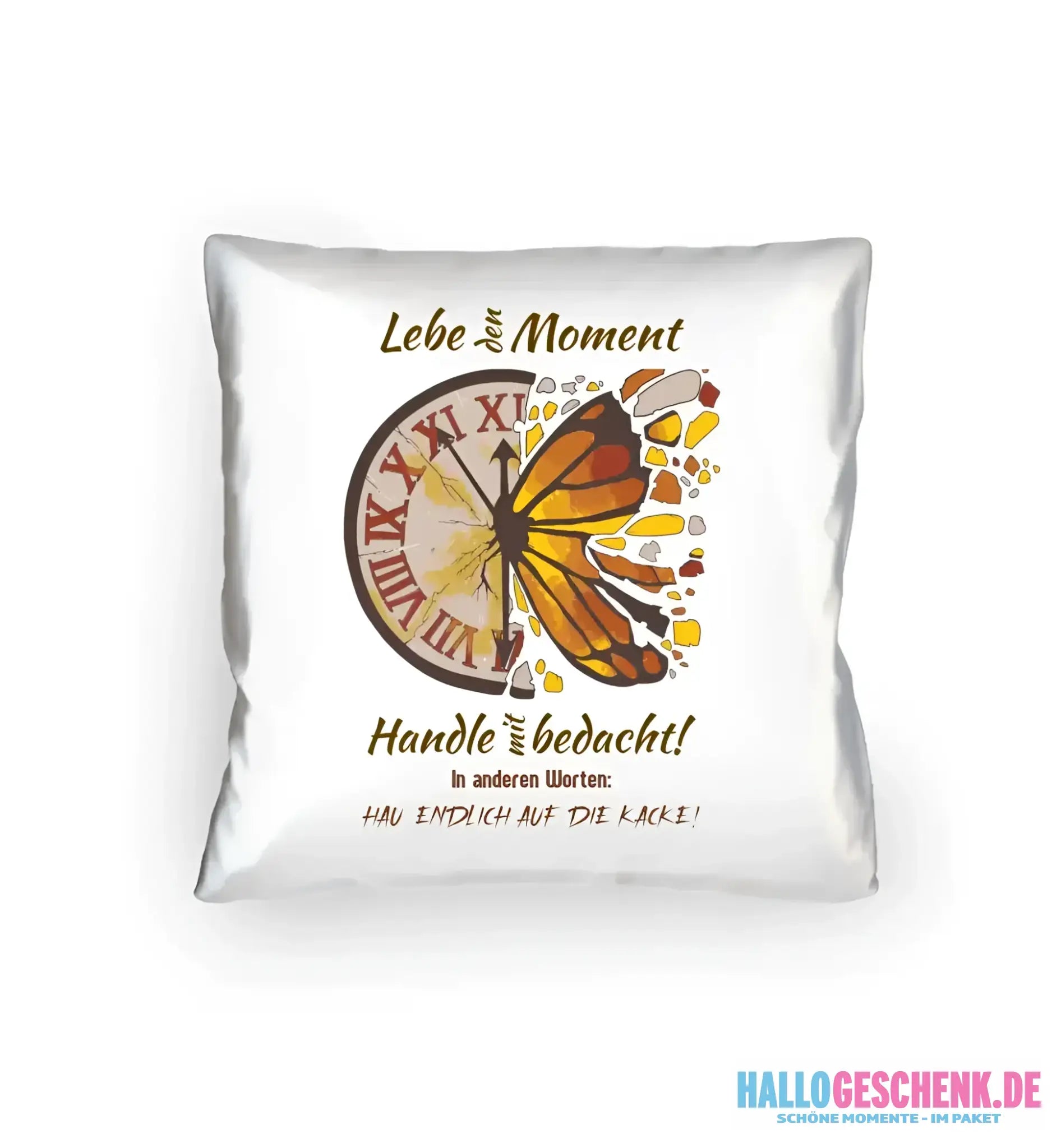 Lebe den Moment • Kissen 40x40 cm • Exklusivdesign • personalisiert