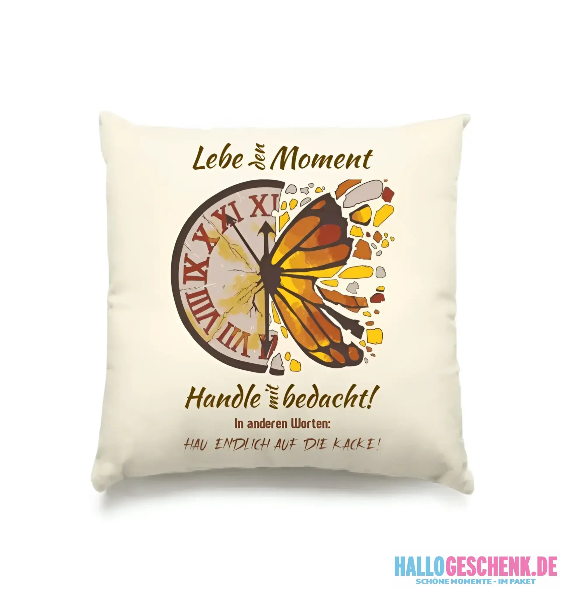 Lebe den Moment • Kissen 40x40 cm • Exklusivdesign • personalisiert