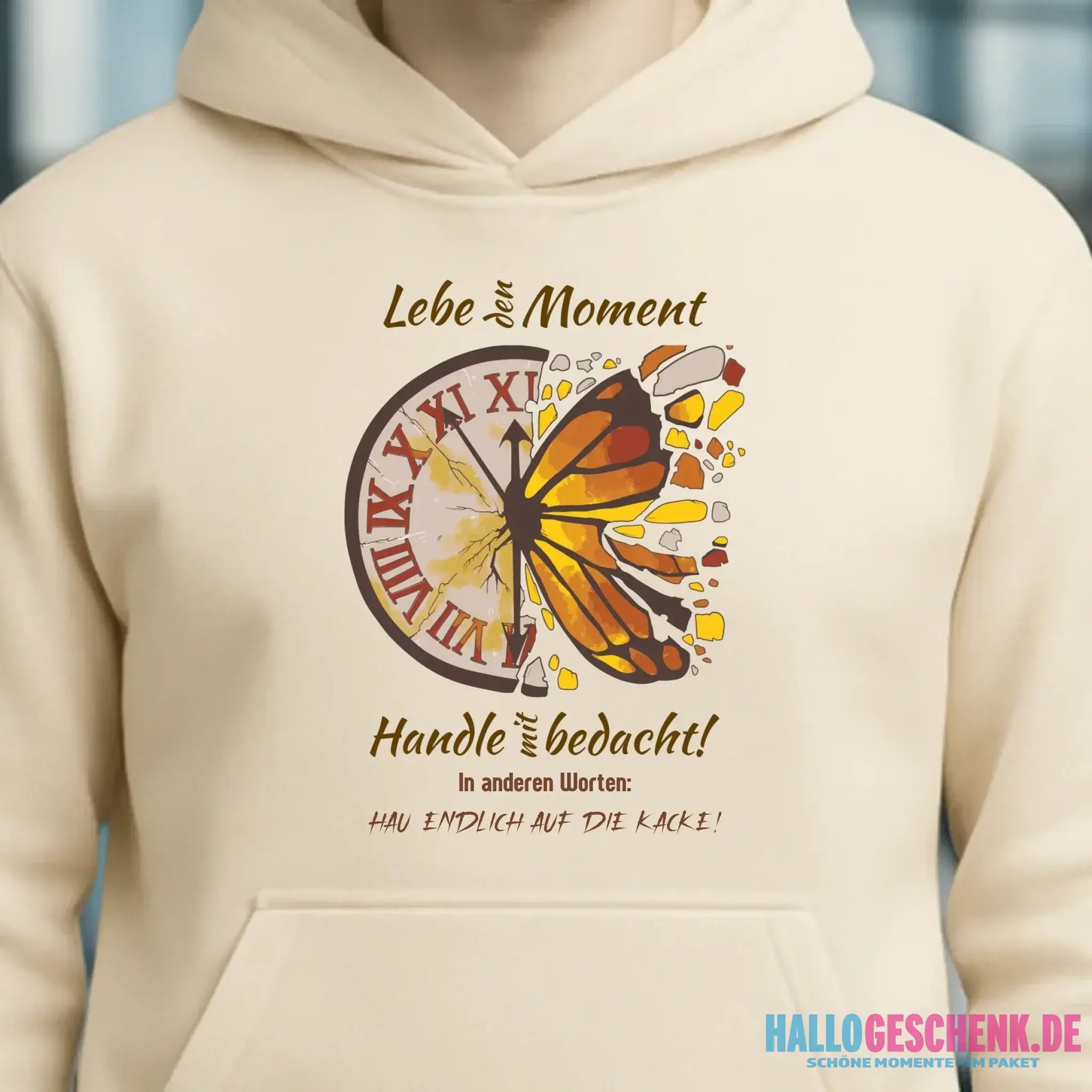 Lebe den Moment • Unisex Premium Hoodie XS-5XL aus Bio-Baumwolle für Damen & Herren • Exklusivdesign • personalisiert