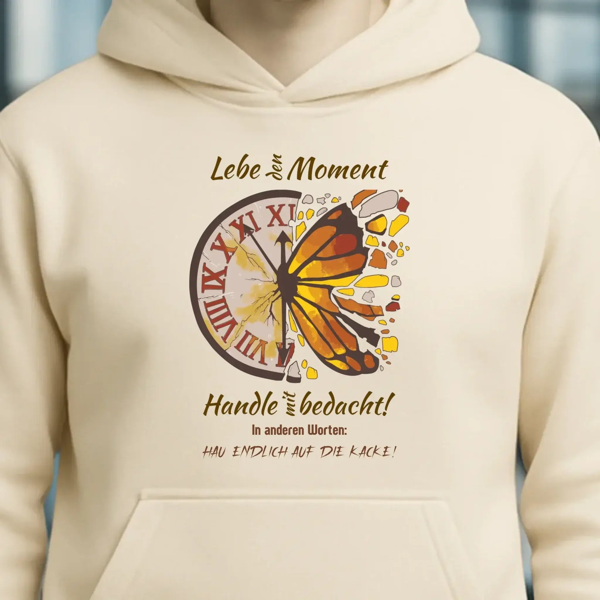 Lebe den Moment • Unisex Premium Hoodie XS-5XL aus Bio-Baumwolle für Damen & Herren • Exklusivdesign • personalisiert