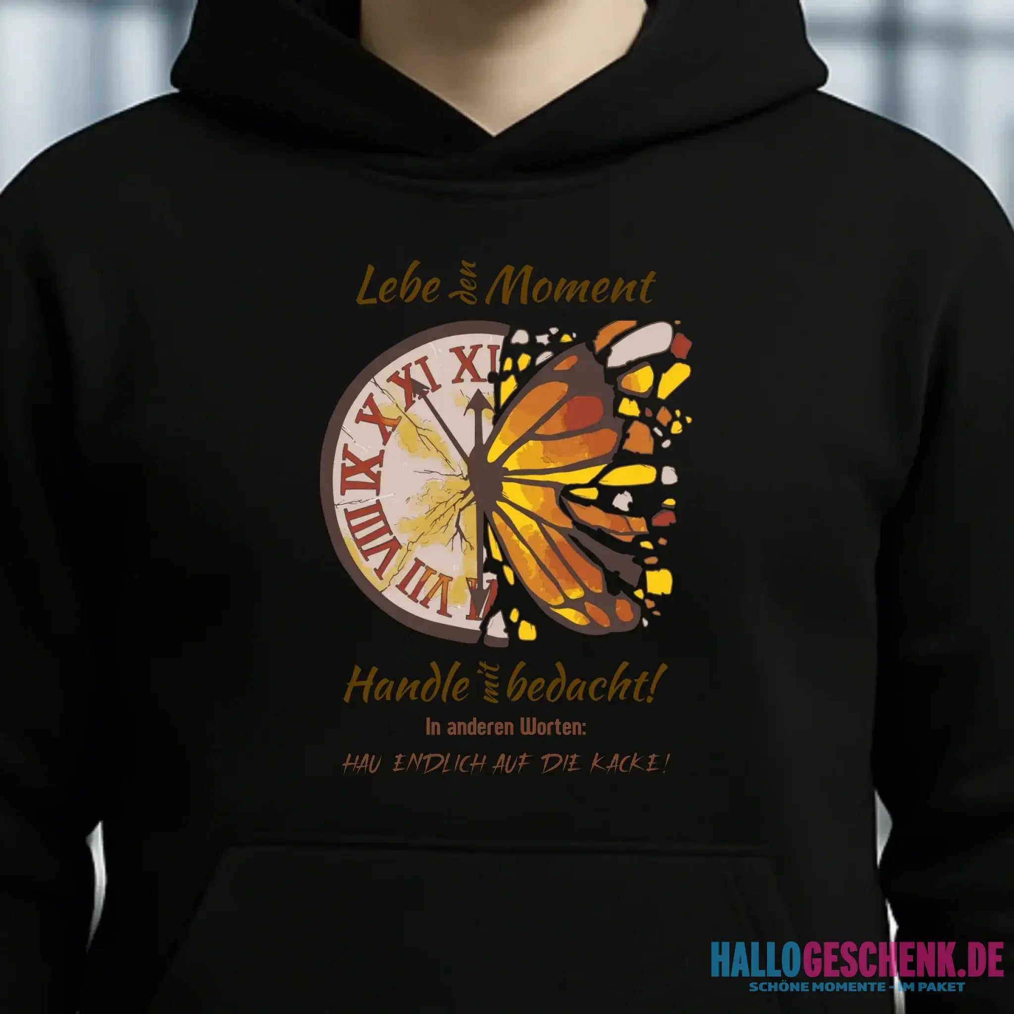 Lebe den Moment • Unisex Premium Hoodie XS-5XL aus Bio-Baumwolle für Damen & Herren • Exklusivdesign • personalisiert