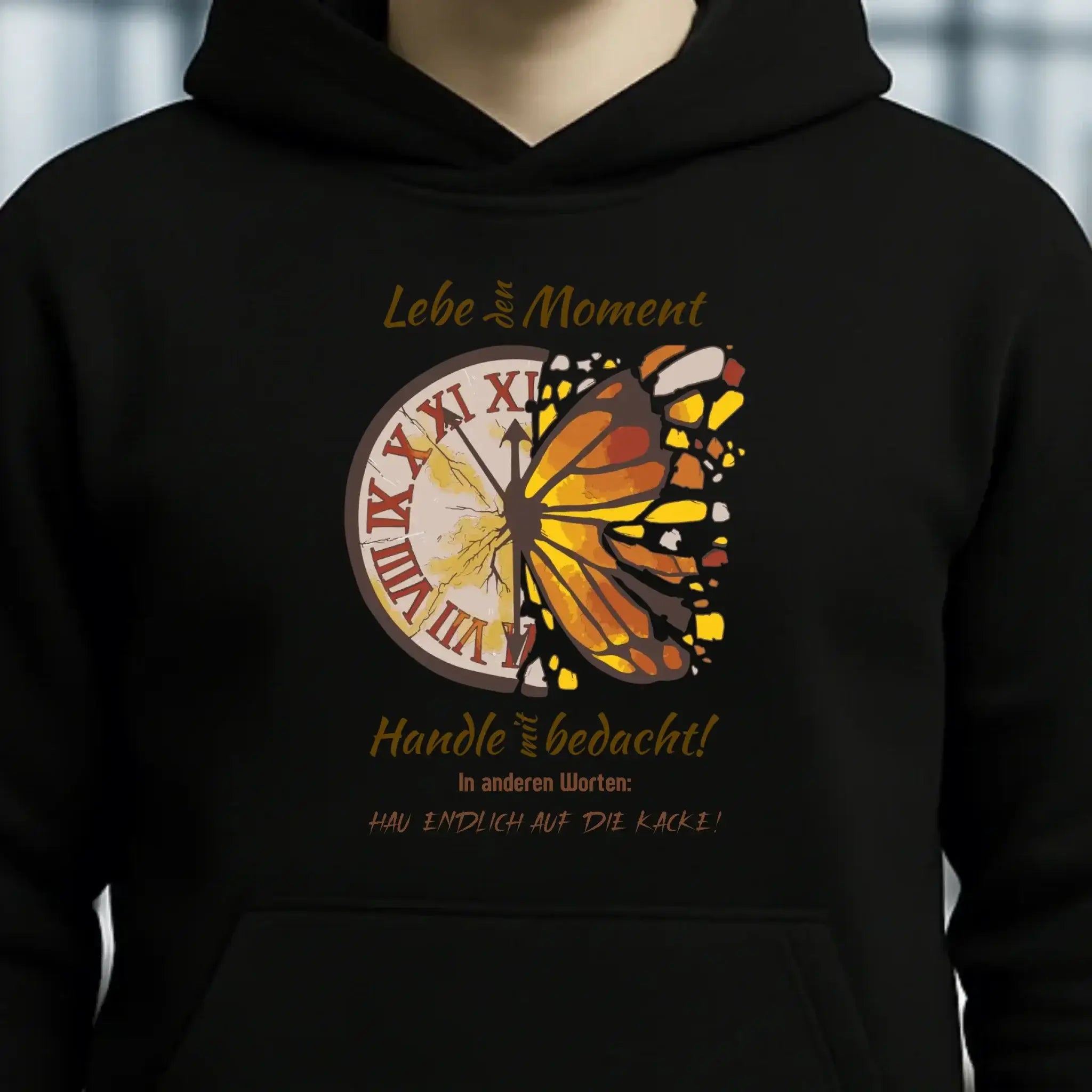 Lebe den Moment • Unisex Premium Hoodie XS-5XL aus Bio-Baumwolle für Damen & Herren • Exklusivdesign • personalisiert