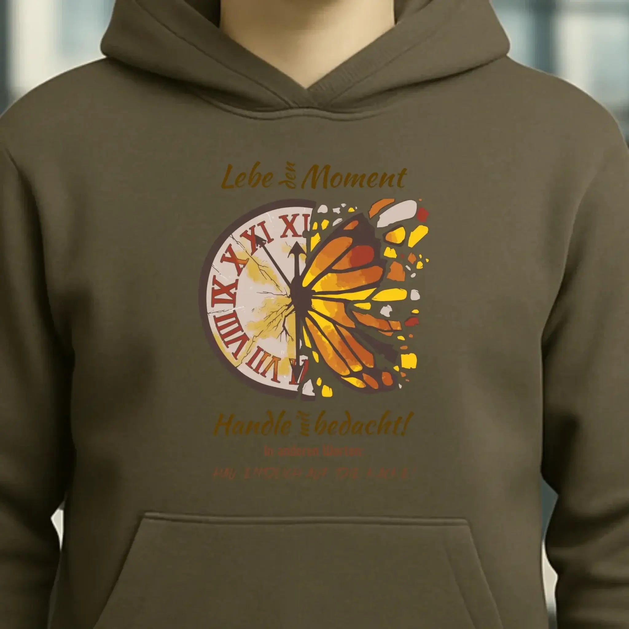 Lebe den Moment • Unisex Premium Hoodie XS-5XL aus Bio-Baumwolle für Damen & Herren • Exklusivdesign • personalisiert