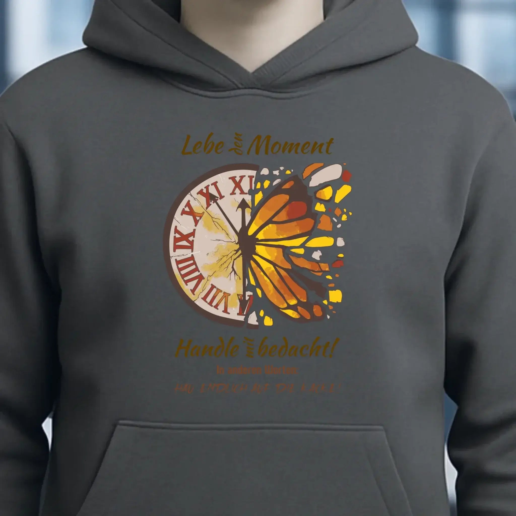 Lebe den Moment • Unisex Premium Hoodie XS-5XL aus Bio-Baumwolle für Damen & Herren • Exklusivdesign • personalisiert
