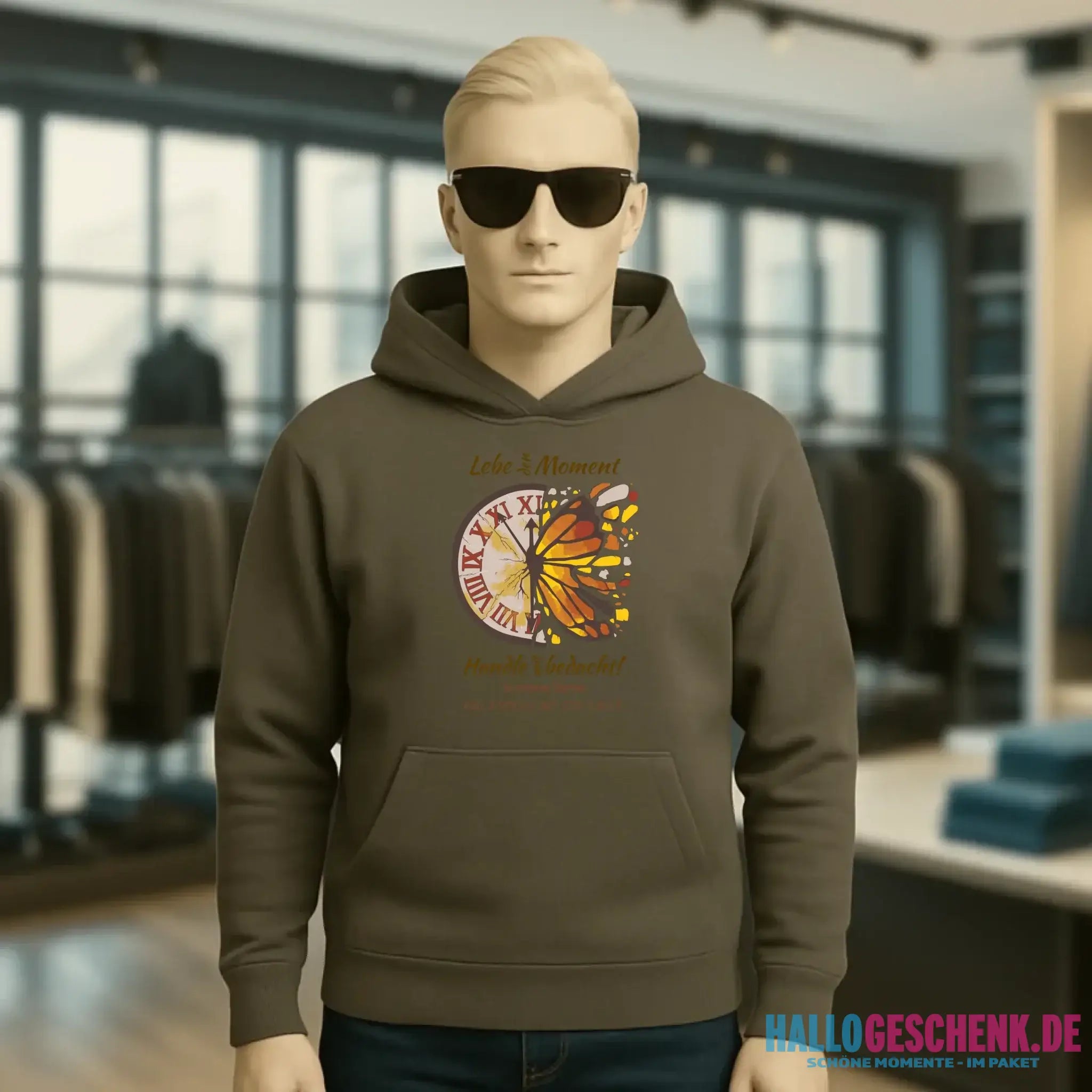 Lebe den Moment • Unisex Premium Hoodie XS-5XL aus Bio-Baumwolle für Damen & Herren • Exklusivdesign • personalisiert