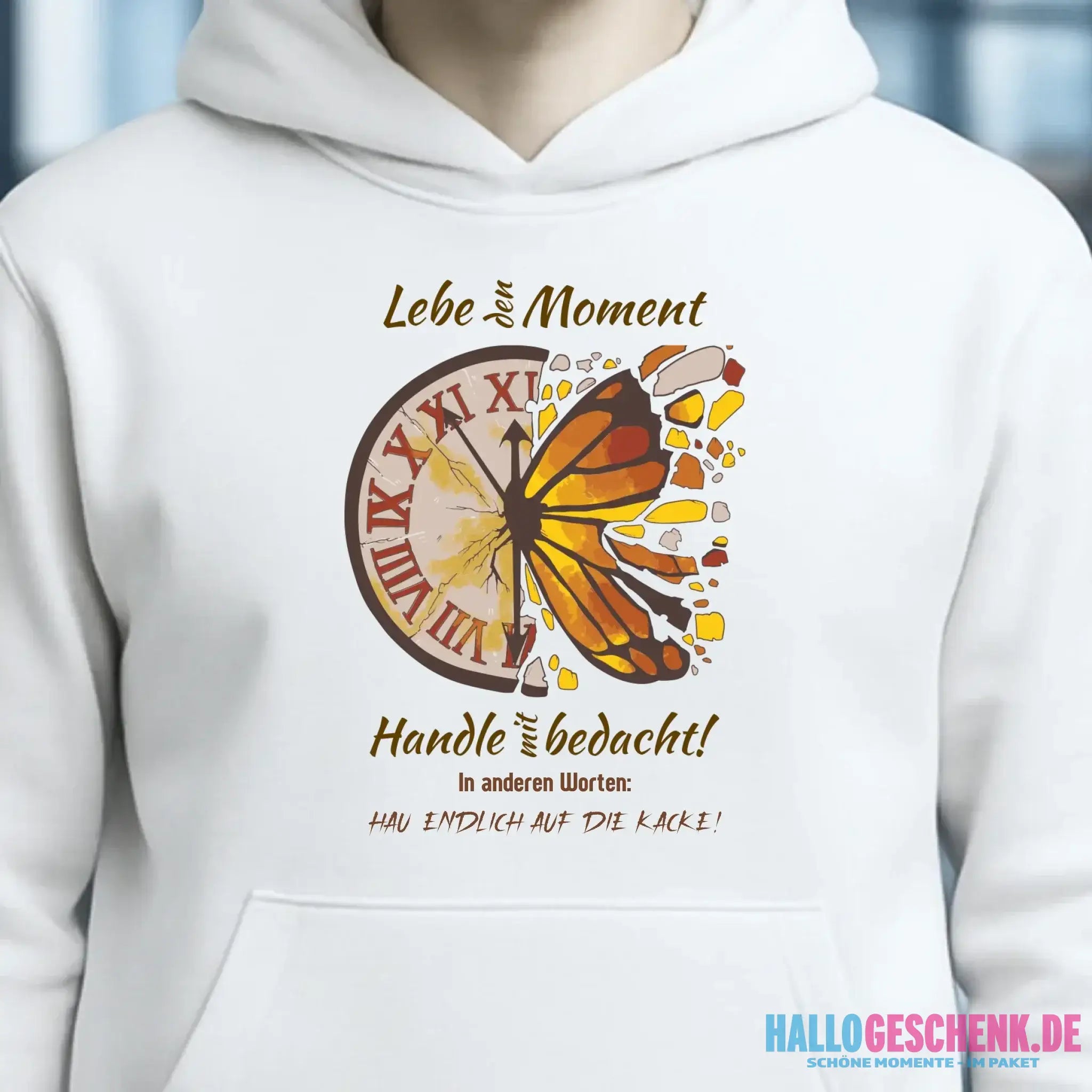 Lebe den Moment • Unisex Premium Hoodie XS-5XL aus Bio-Baumwolle für Damen & Herren • Exklusivdesign • personalisiert