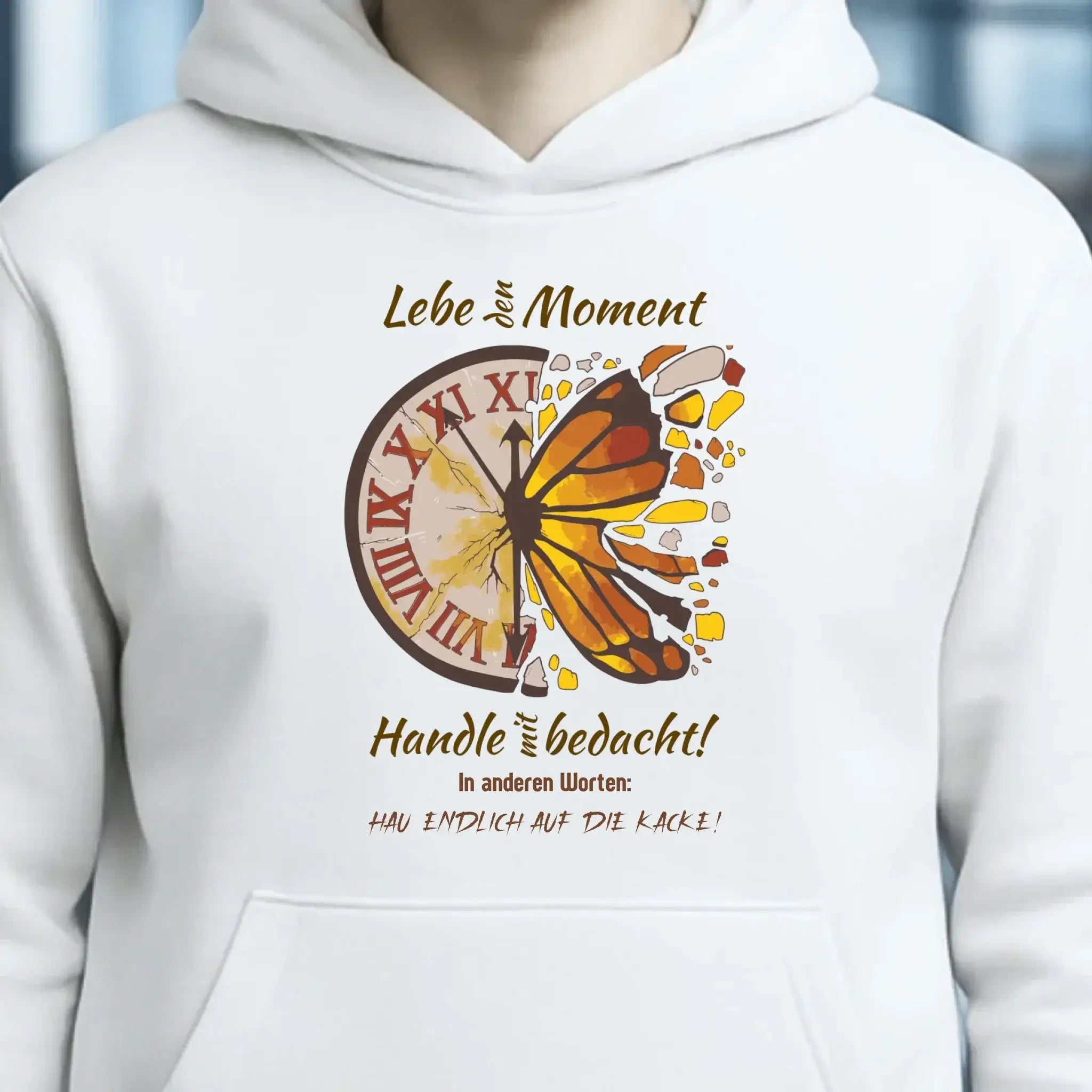 Lebe den Moment • Unisex Premium Hoodie XS-5XL aus Bio-Baumwolle für Damen & Herren • Exklusivdesign • personalisiert