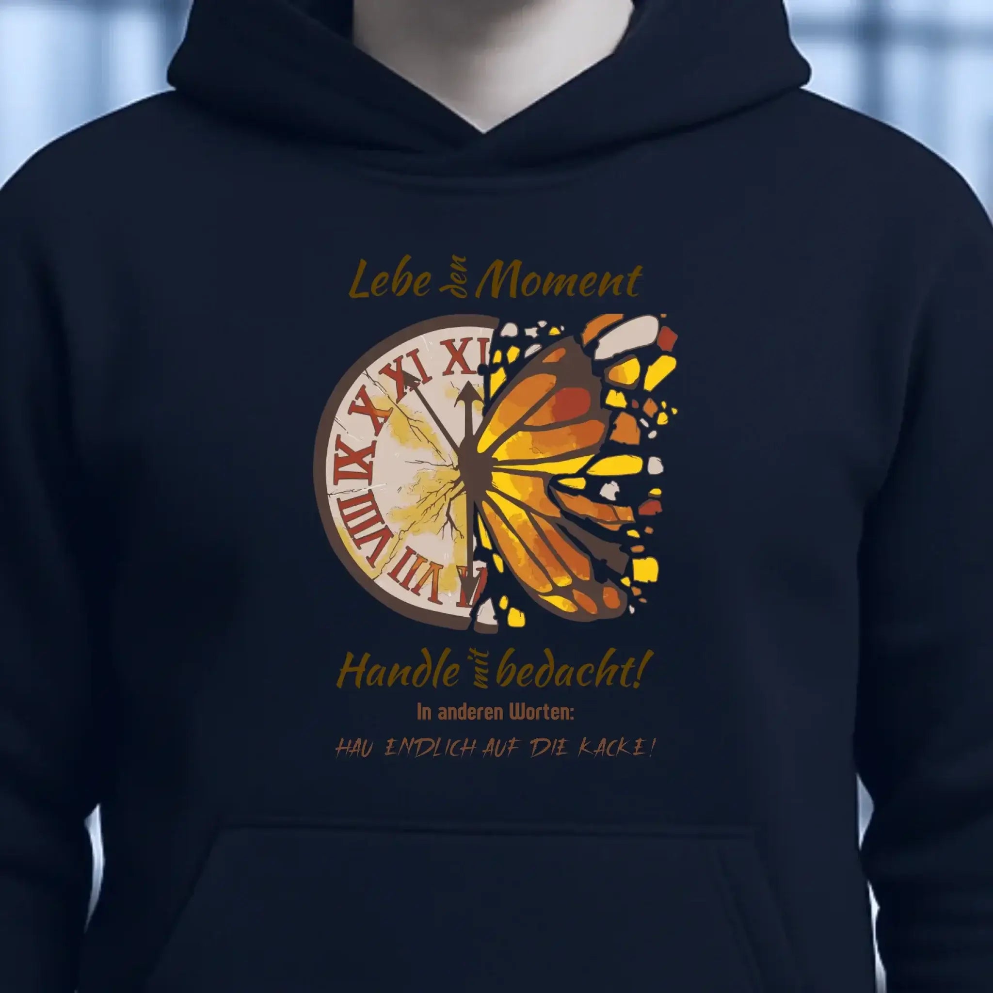 Lebe den Moment • Unisex Premium Hoodie XS-5XL aus Bio-Baumwolle für Damen & Herren • Exklusivdesign • personalisiert