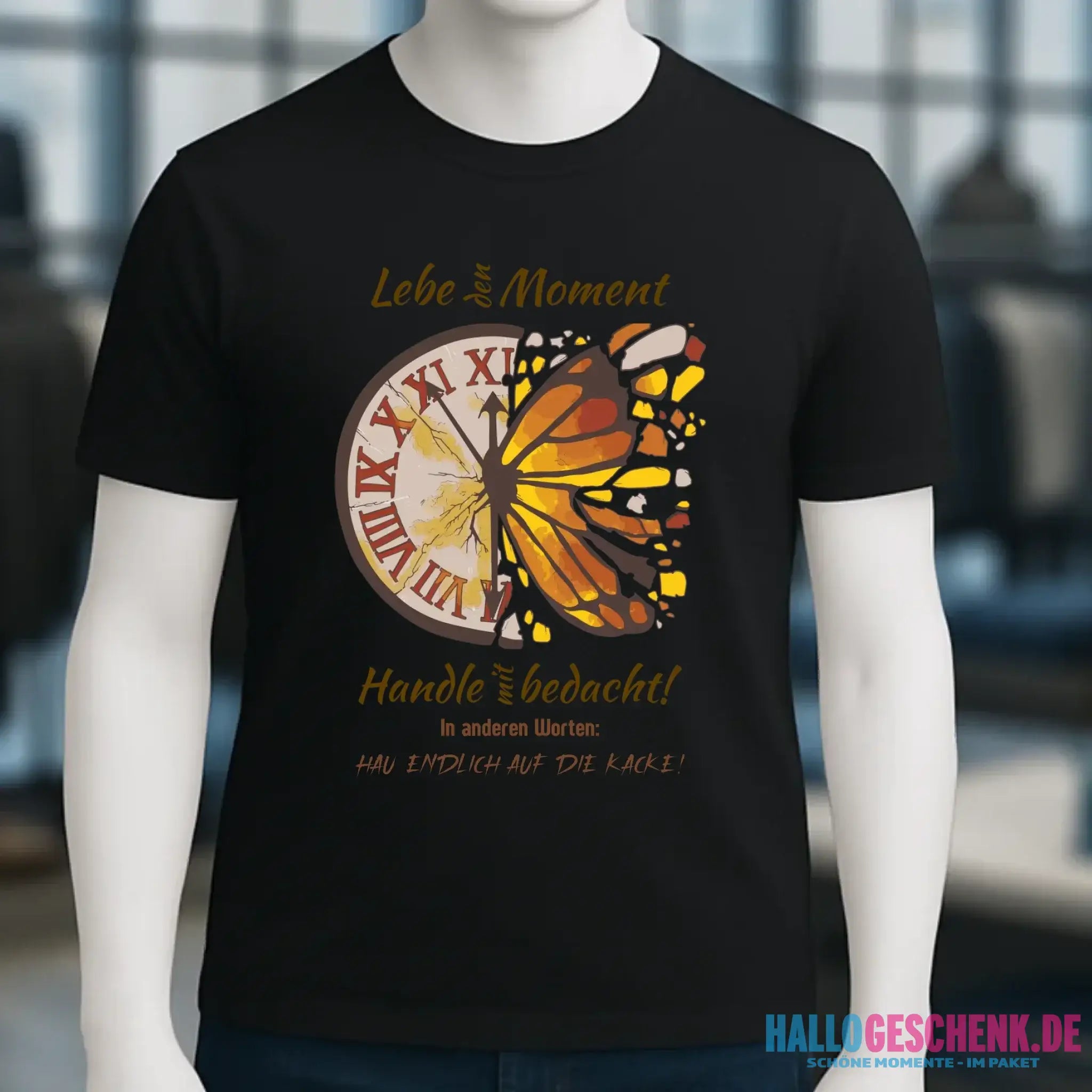 Lebe den Moment • Unisex Premium T-Shirt XS-5XL aus Bio-Baumwolle für Damen & Herren • Exklusivdesign • personalisiert