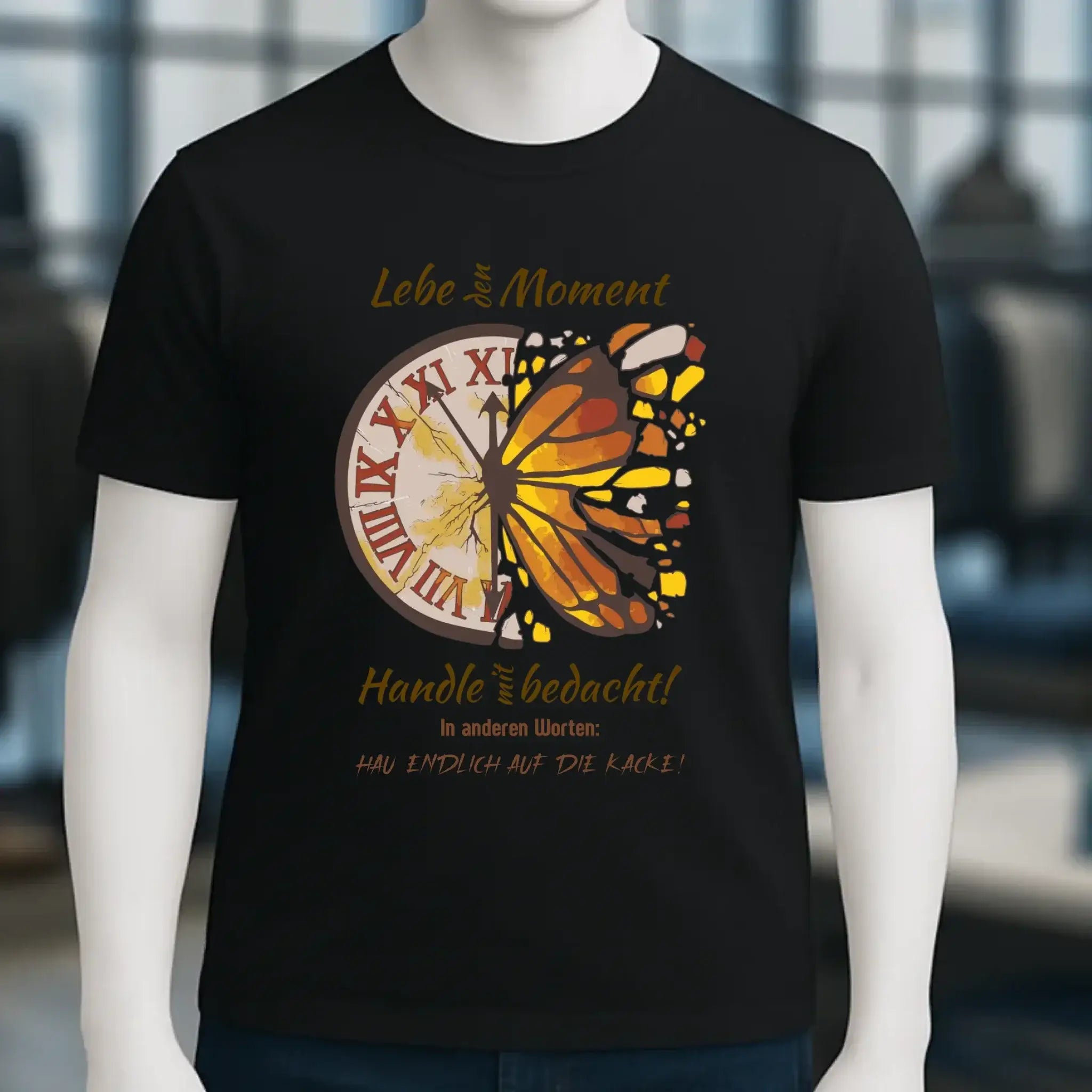 Lebe den Moment • Unisex Premium T-Shirt XS-5XL aus Bio-Baumwolle für Damen & Herren • Exklusivdesign • personalisiert