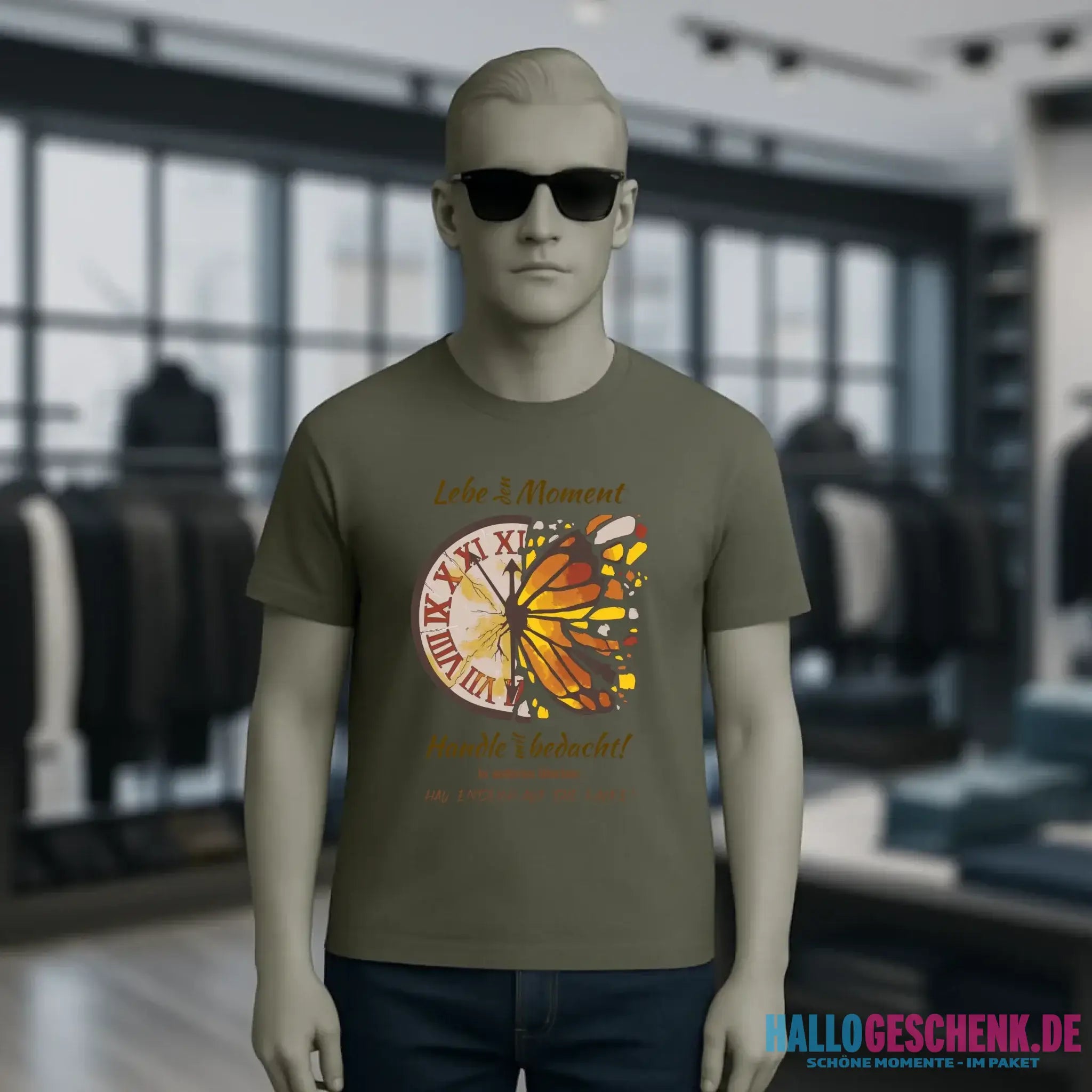 Lebe den Moment • Unisex Premium T-Shirt XS-5XL aus Bio-Baumwolle für Damen & Herren • Exklusivdesign • personalisiert