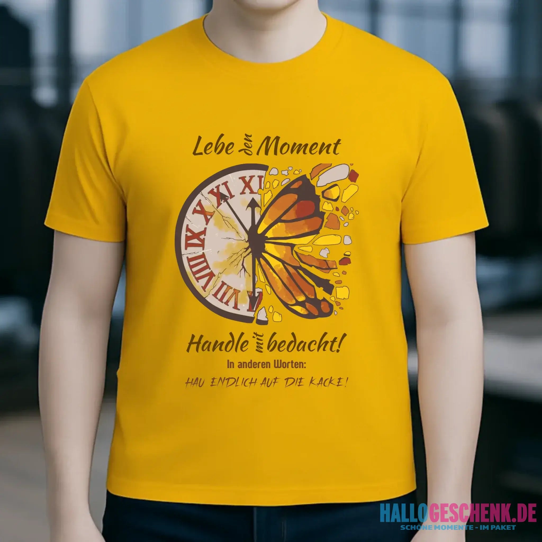 Lebe den Moment • Unisex Premium T-Shirt XS-5XL aus Bio-Baumwolle für Damen & Herren • Exklusivdesign • personalisiert